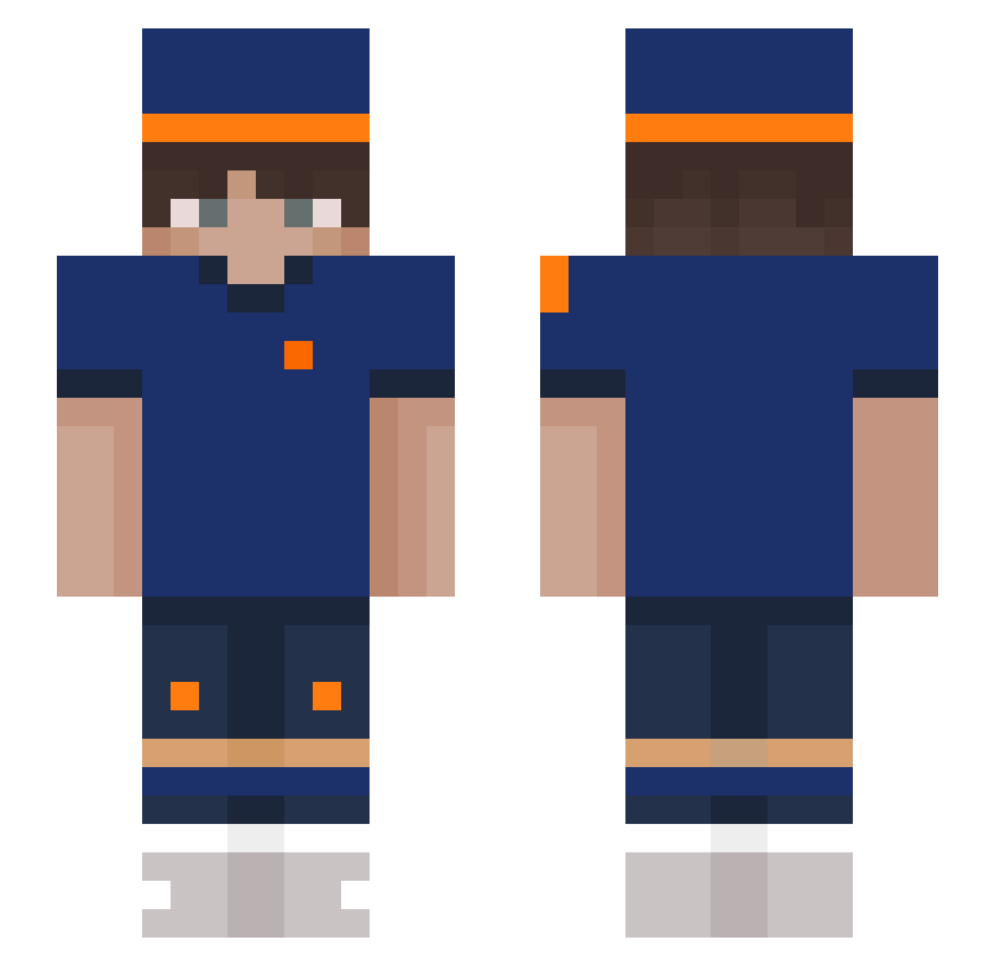 Graig Minecraft skin, front and back view