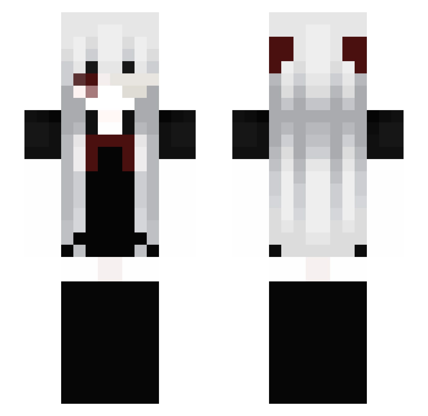 DarkZorik Minecraft skin, front and back view