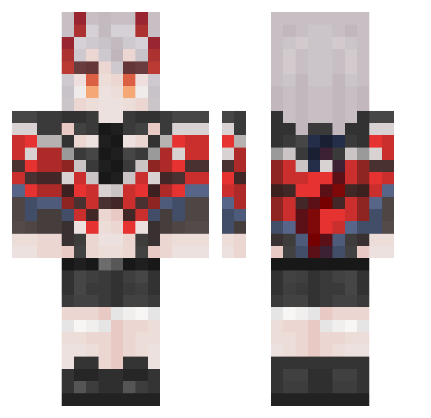 kkdyyds Minecraft skin, front and back view