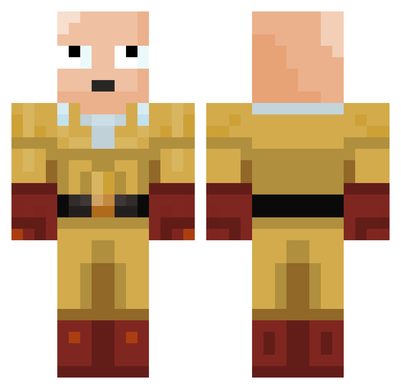 Alonn3000 Minecraft skin, front and back view