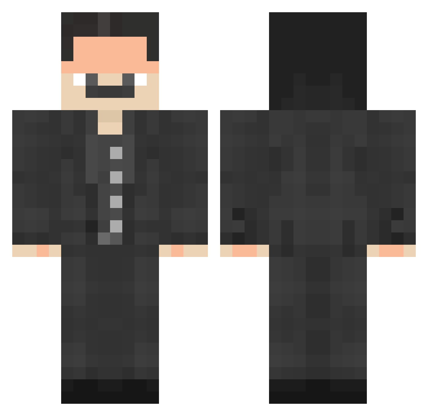 EroticEgBenedict Minecraft skin, front and back view