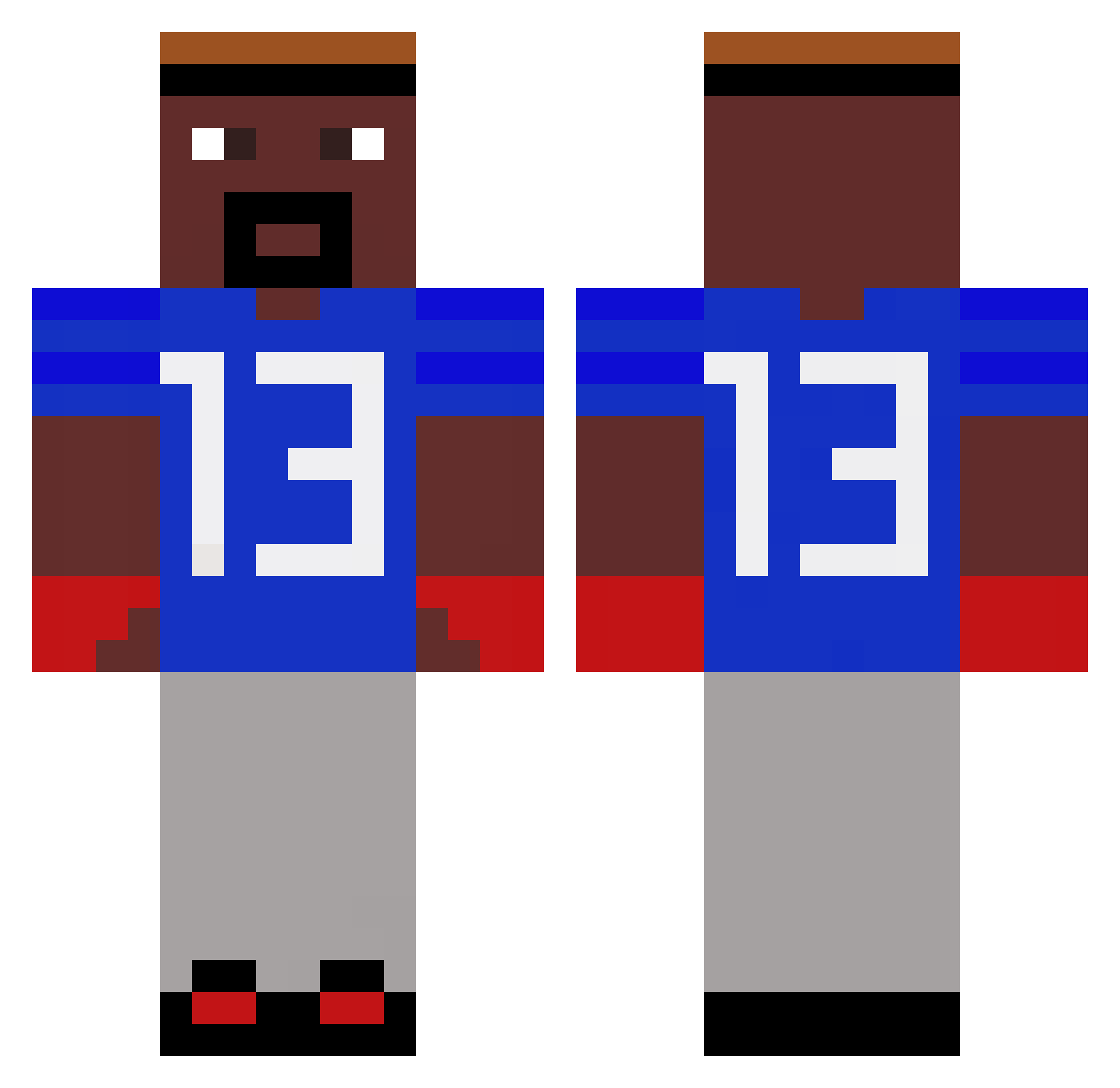 Odelle Minecraft skin, front and back view