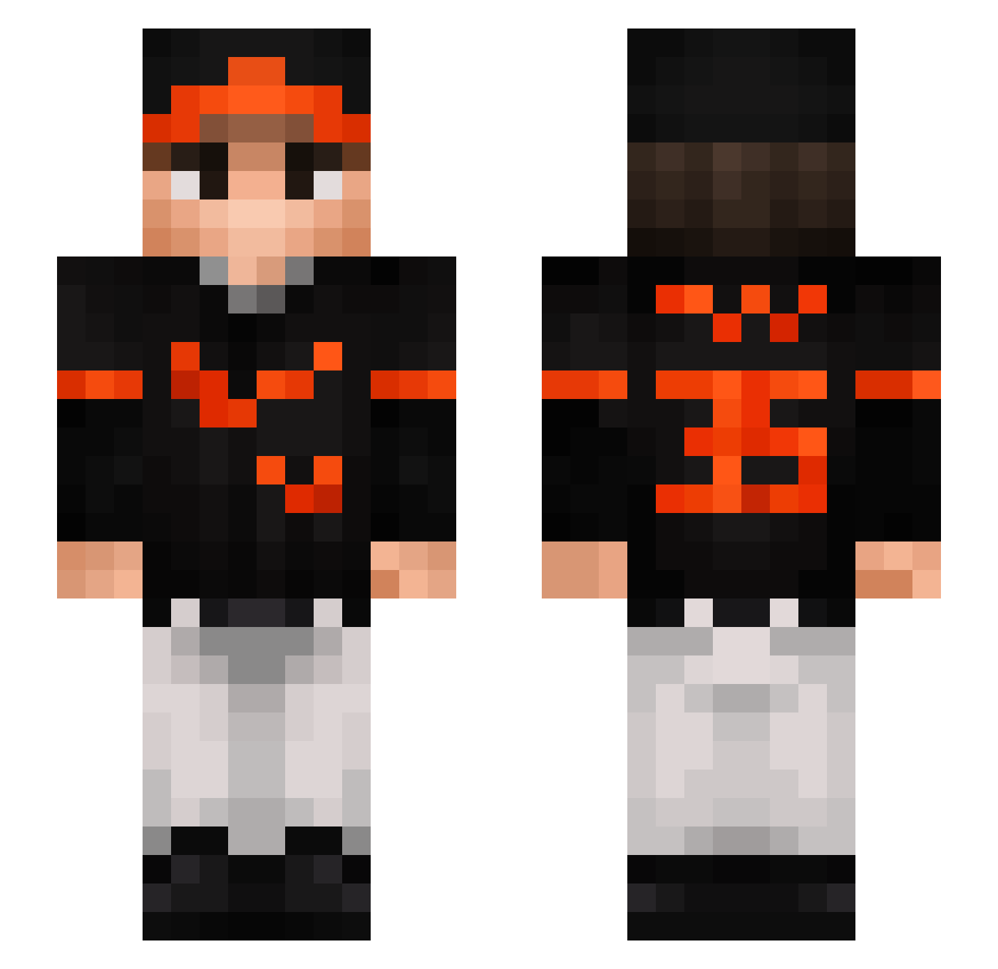 andypettitte Minecraft skin, front and back view