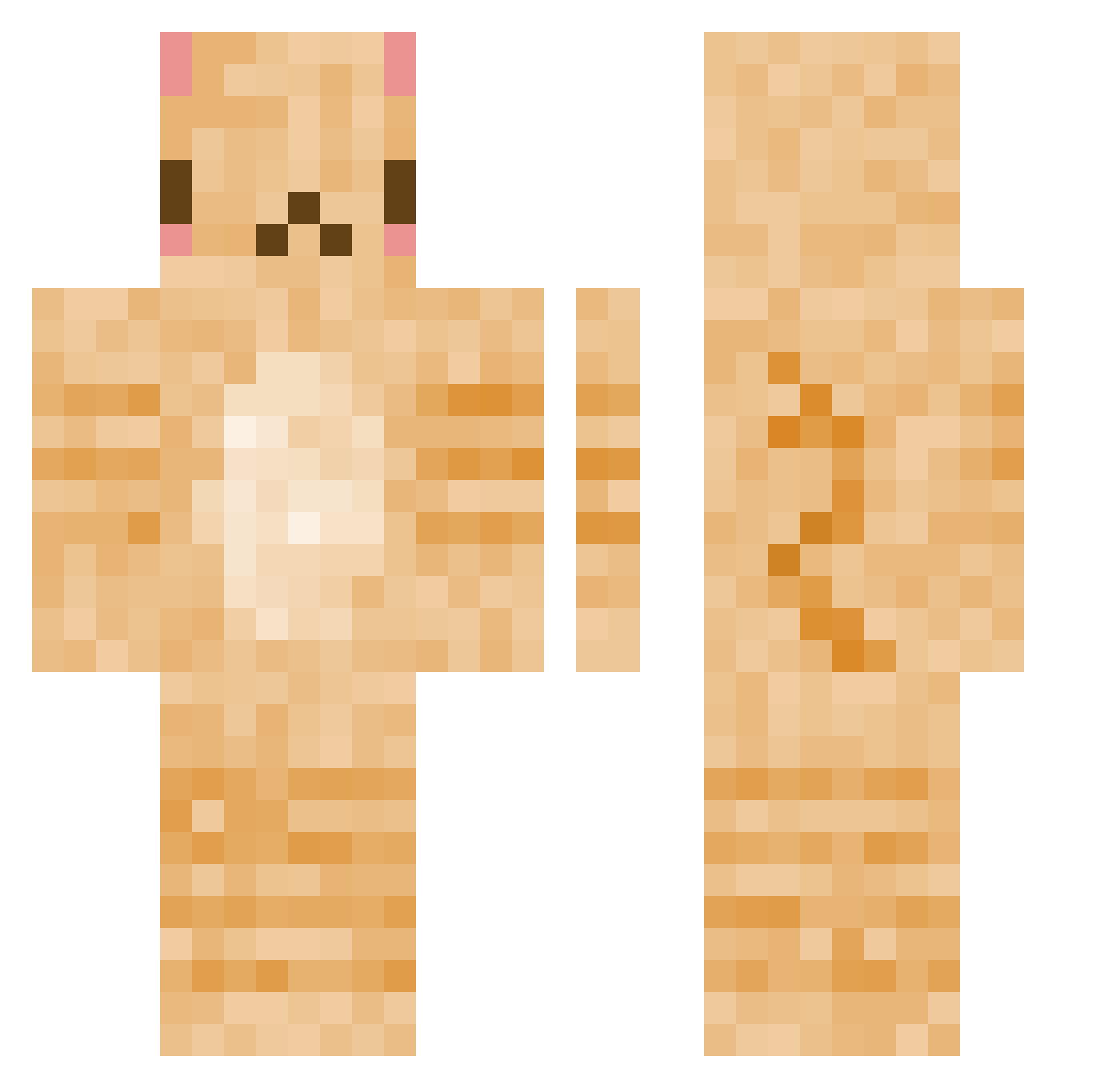 Mate4242 Minecraft skin, front and back view