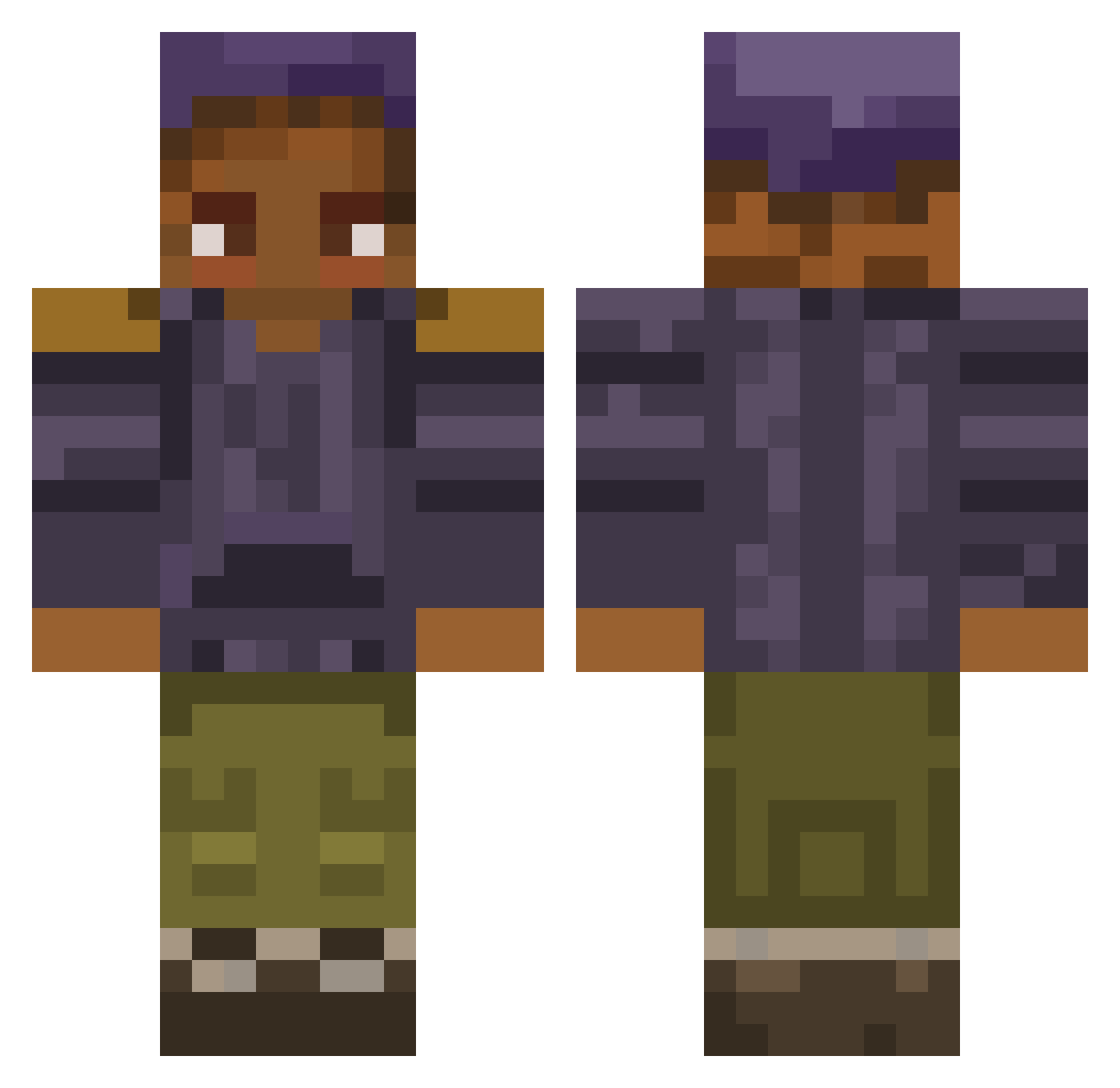 momotaa Minecraft skin, front and back view