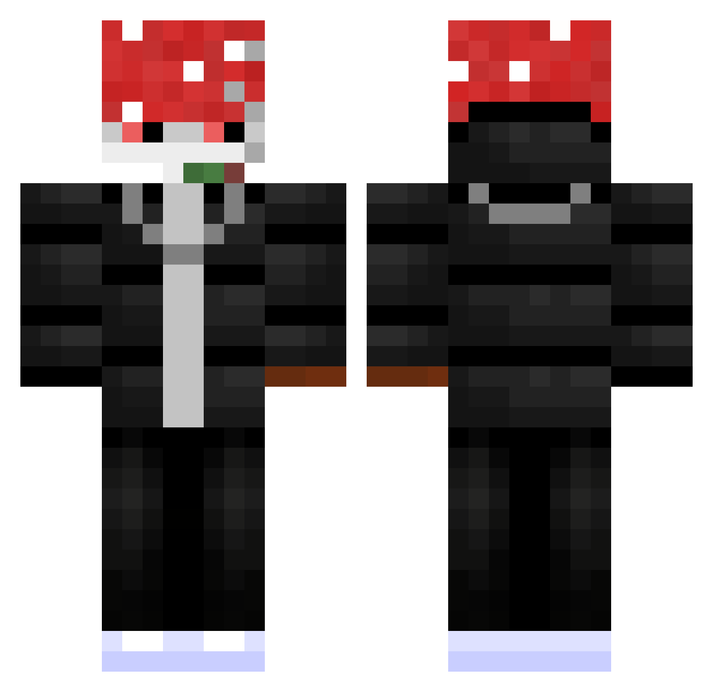 Deven287 Minecraft skin, front and back view