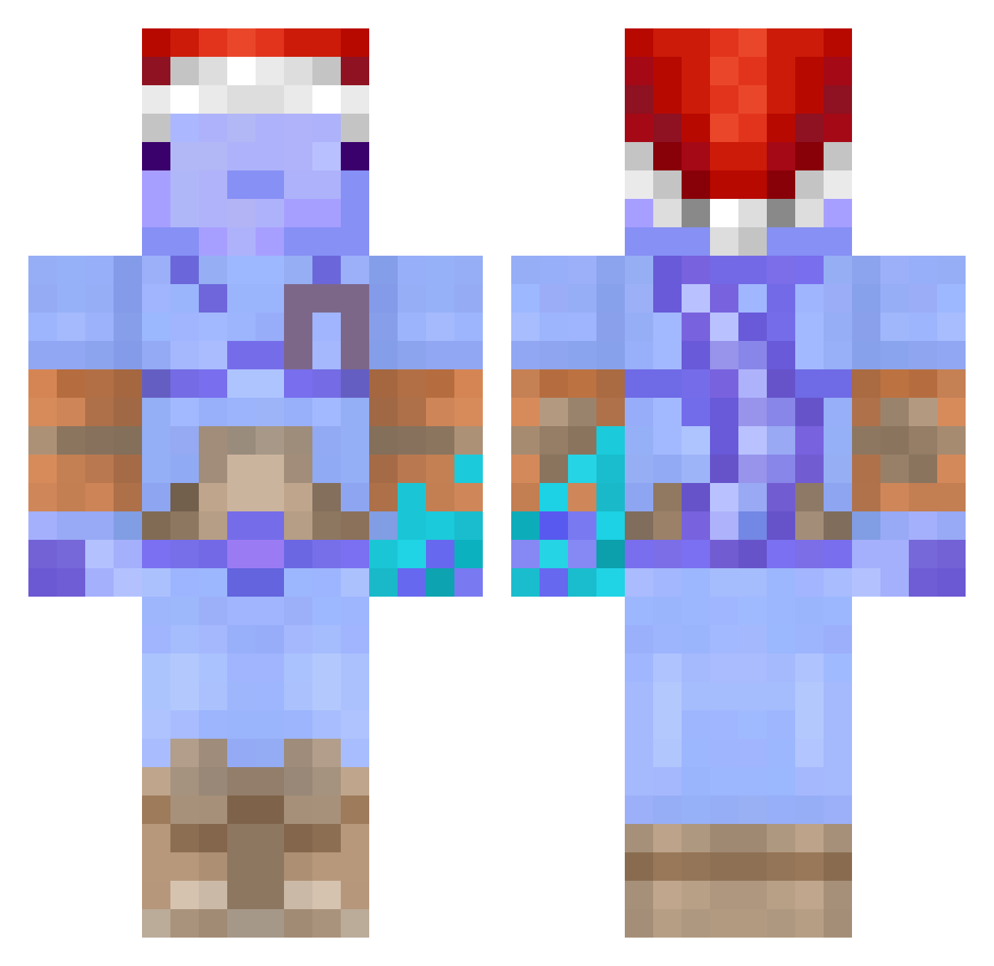 asdasdasdasdrr Minecraft skin, front and back view
