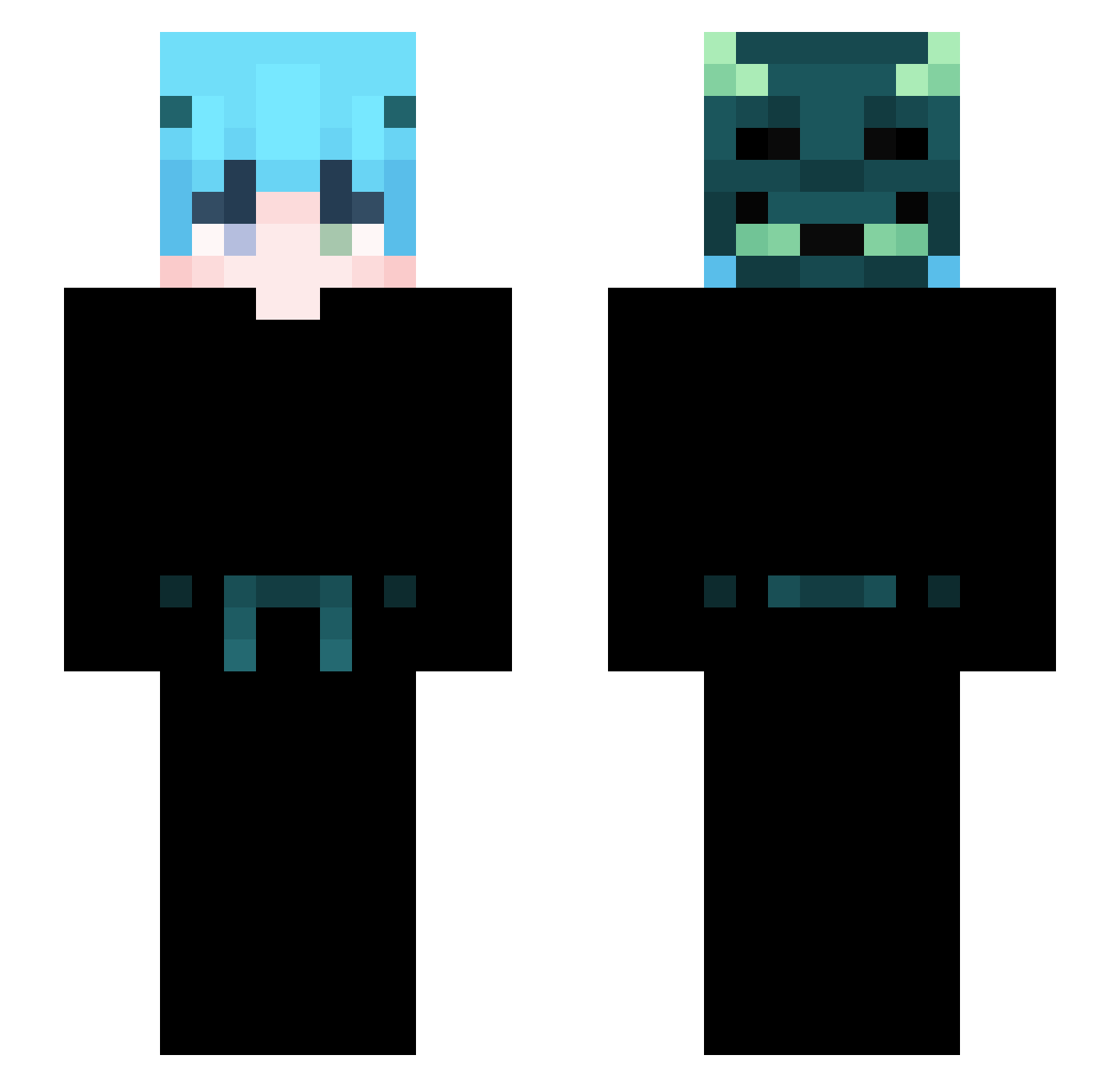 c8mbo Minecraft skin, front and back view