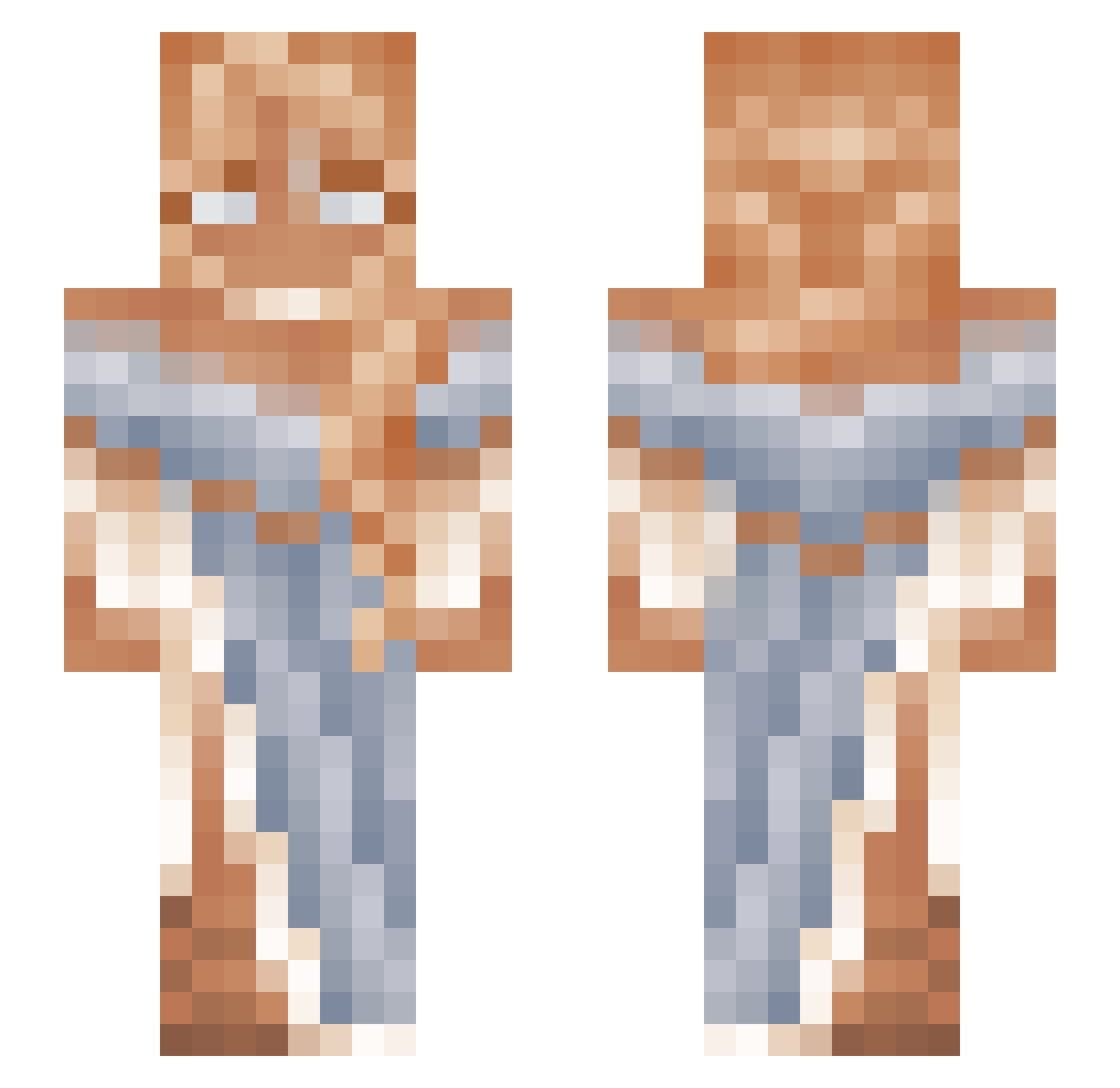 Efexorpt Minecraft skin, front and back view
