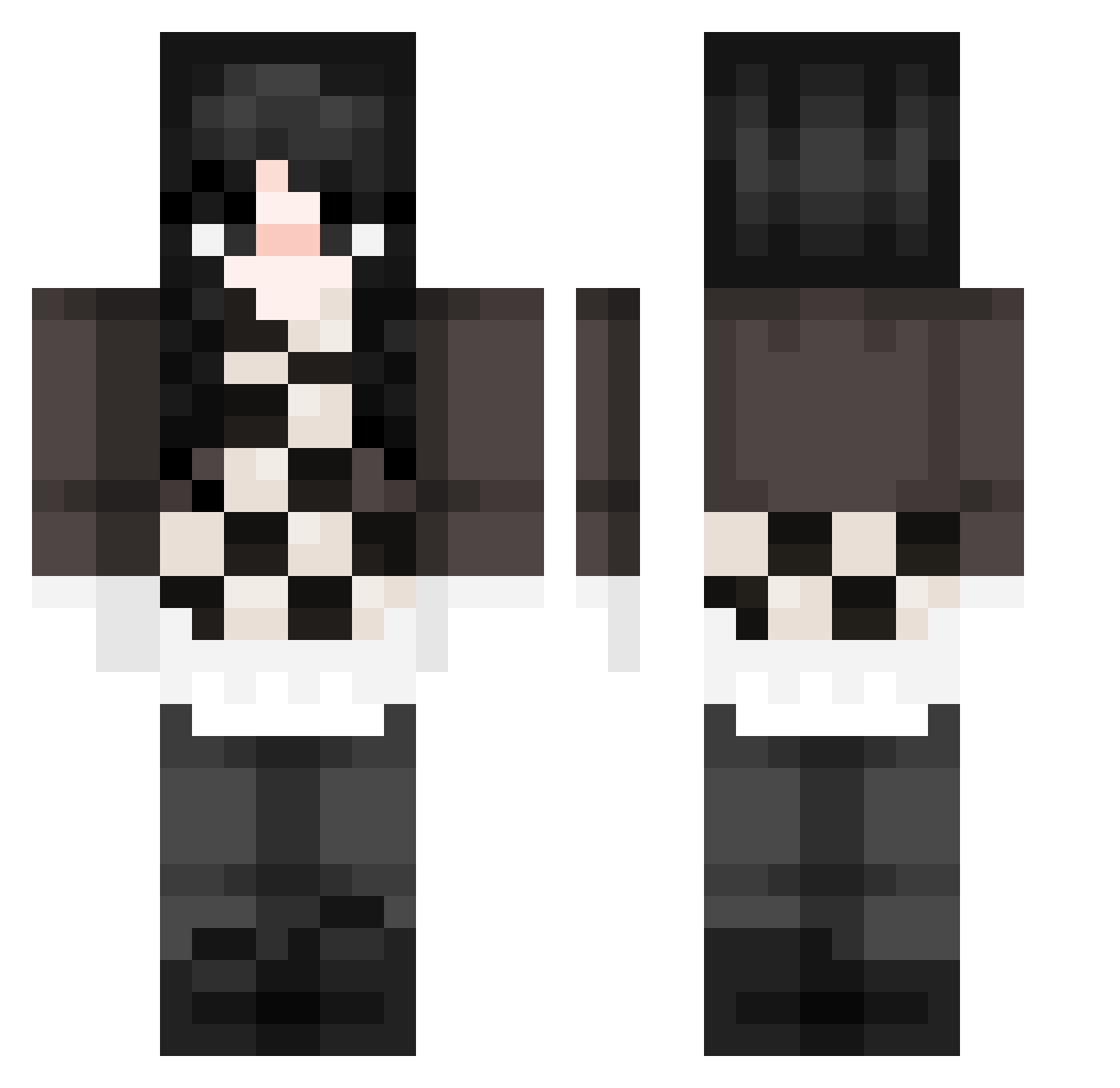LondonKraftz Minecraft skin, front and back view