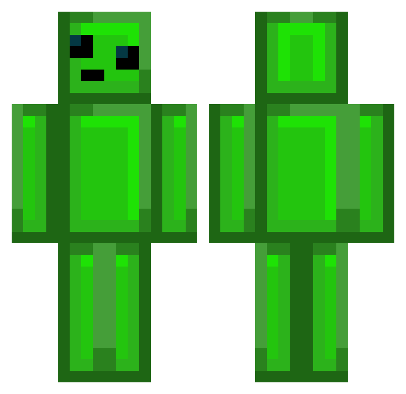 Steffanelli Minecraft skin, front and back view