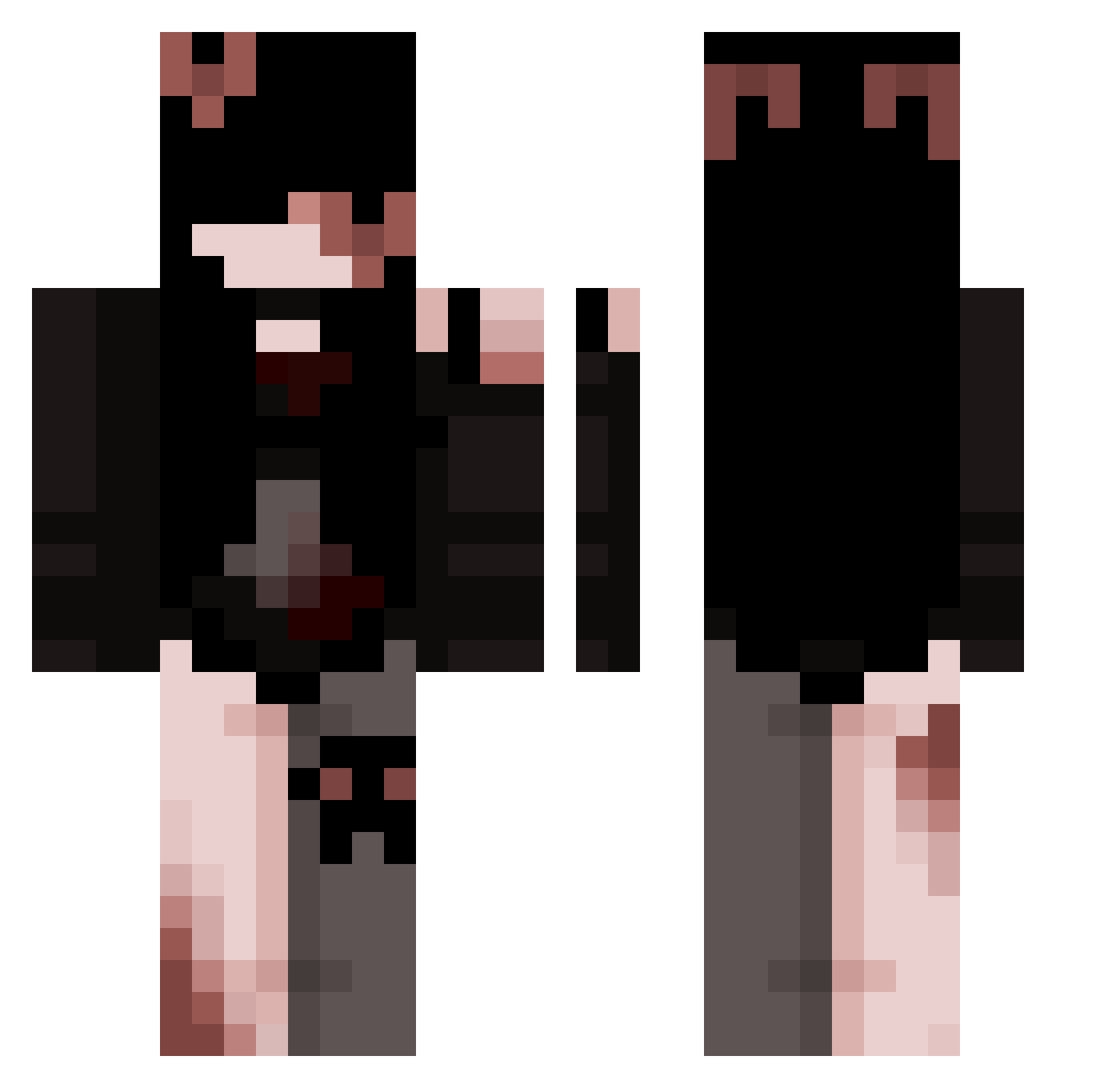 DoctorPiee Minecraft skin, front and back view
