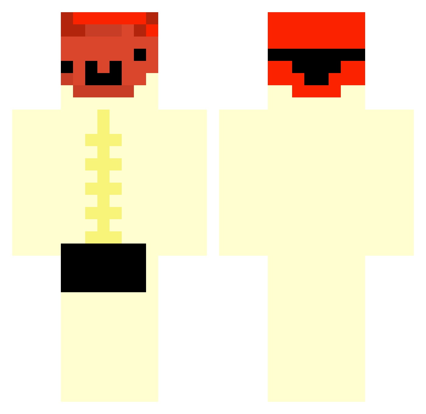 TheWitcherW Minecraft skin, front and back view