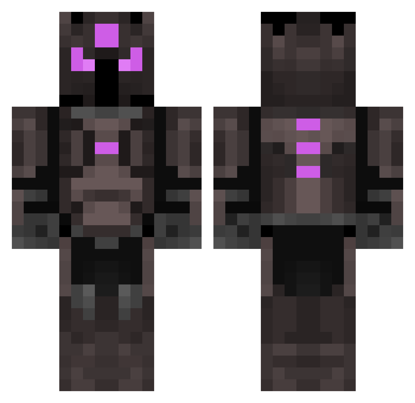 ___Spiky___ Minecraft skin, front and back view