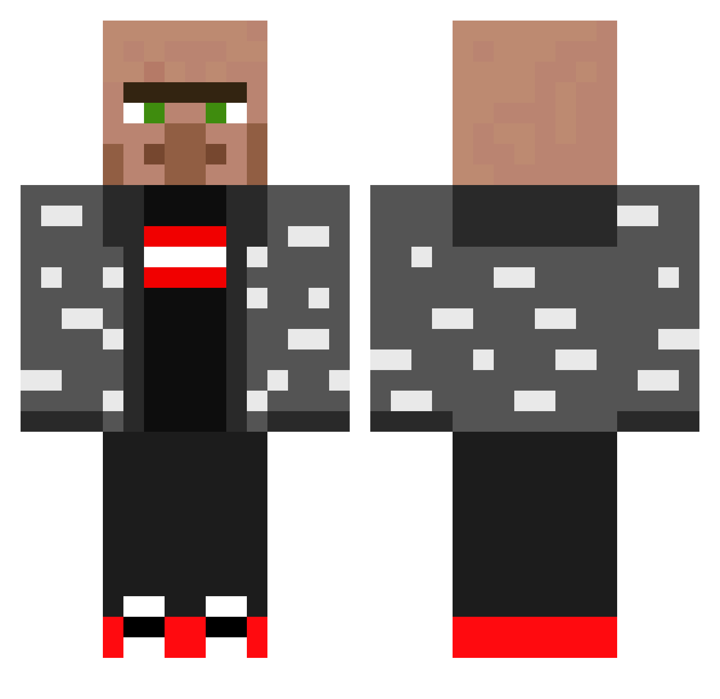 ___Jerry_____ Minecraft skin, front and back view