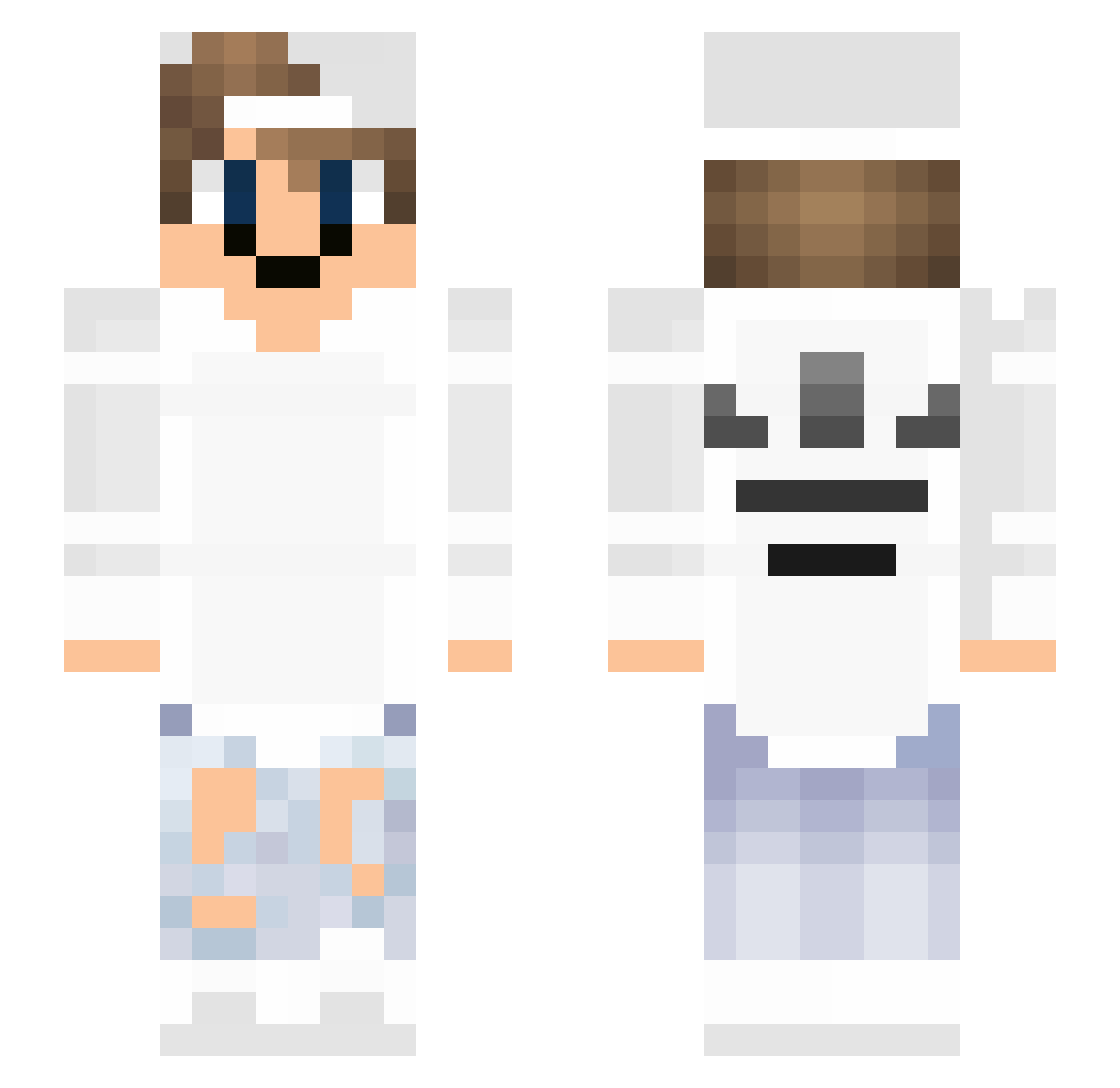 Fiete01 Minecraft skin, front and back view
