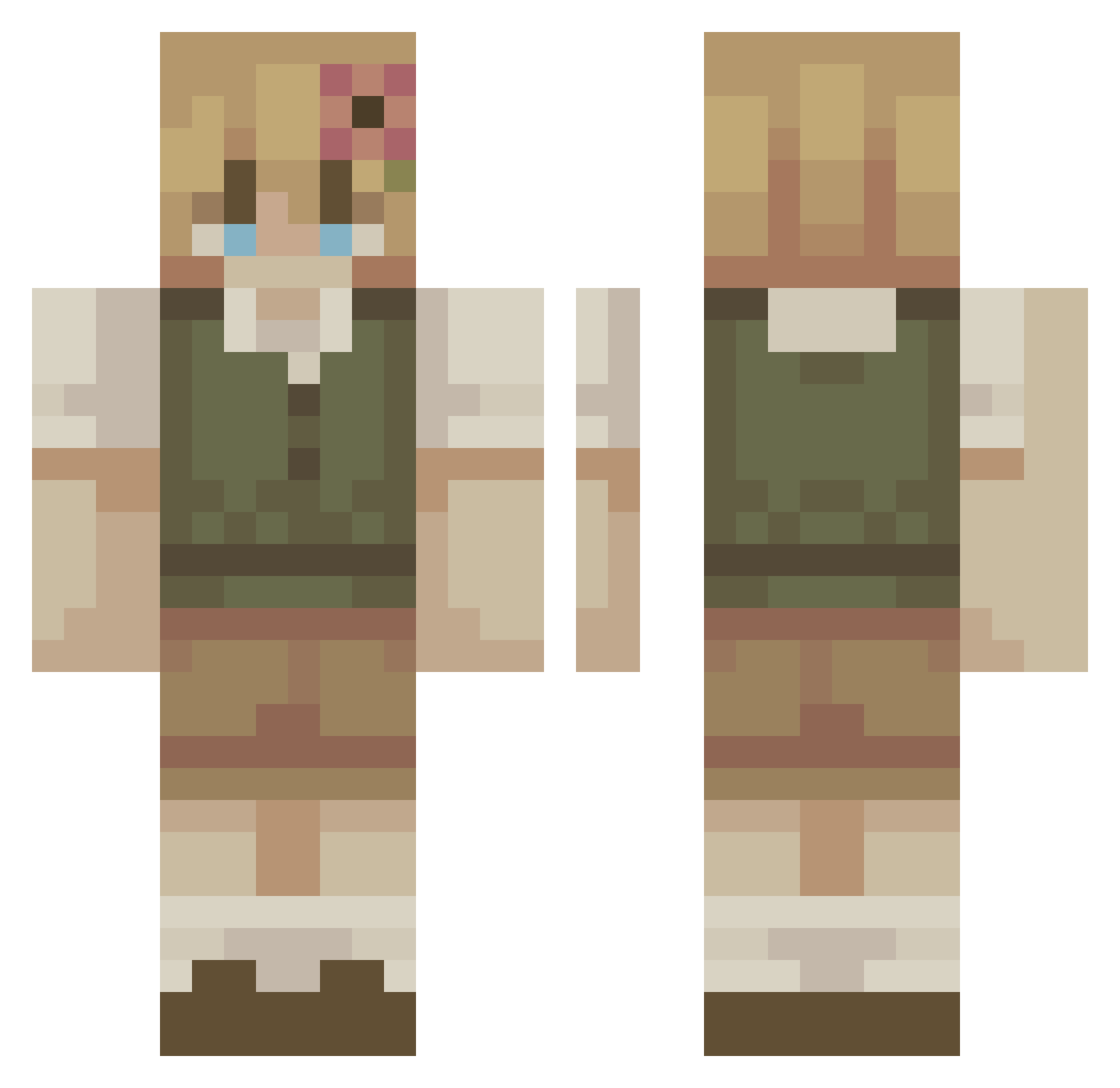 kielisgay Minecraft skin, front and back view