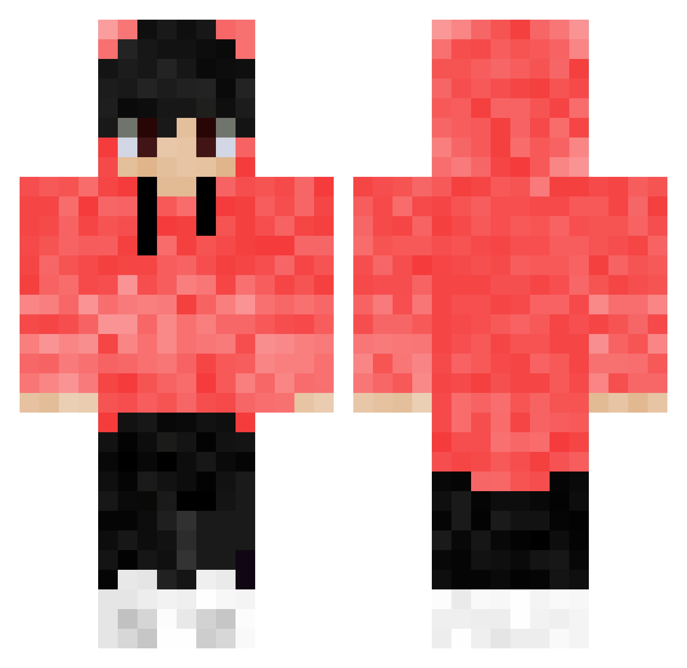 RiskyExpert Minecraft skin, front and back view