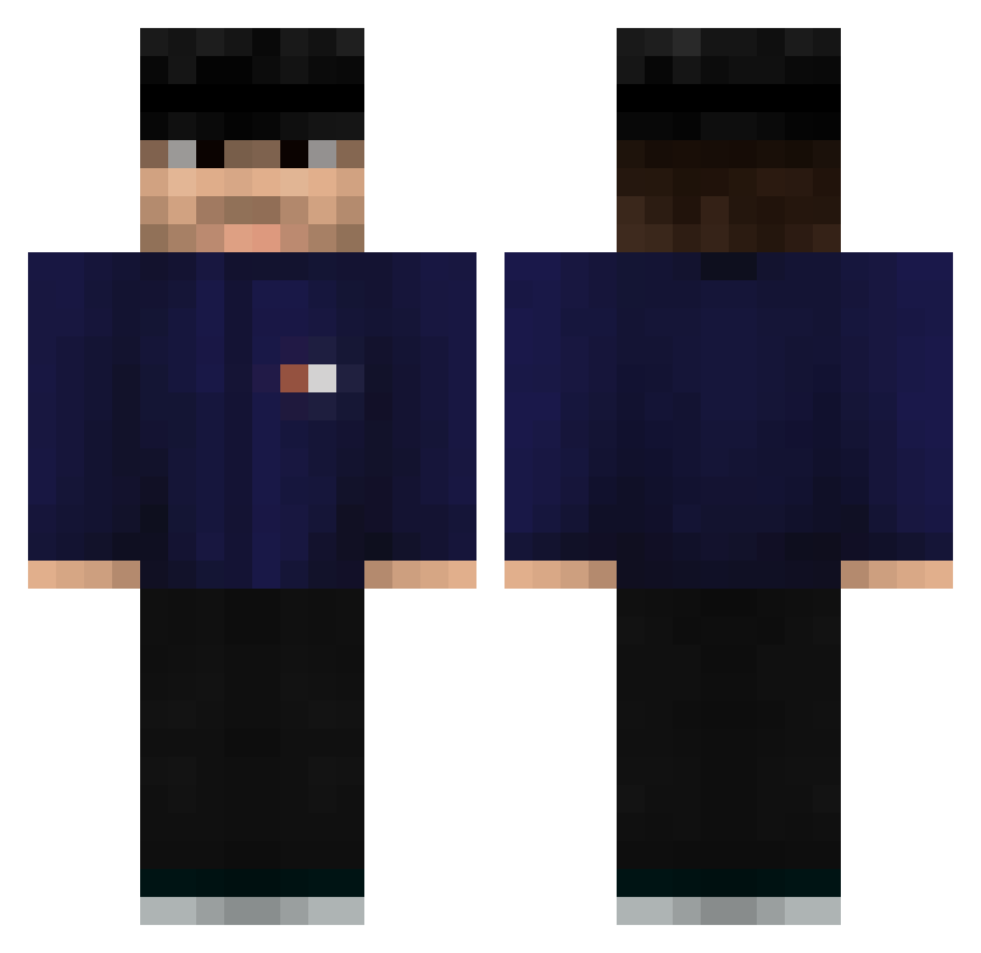 Alterego556 Minecraft skin, front and back view