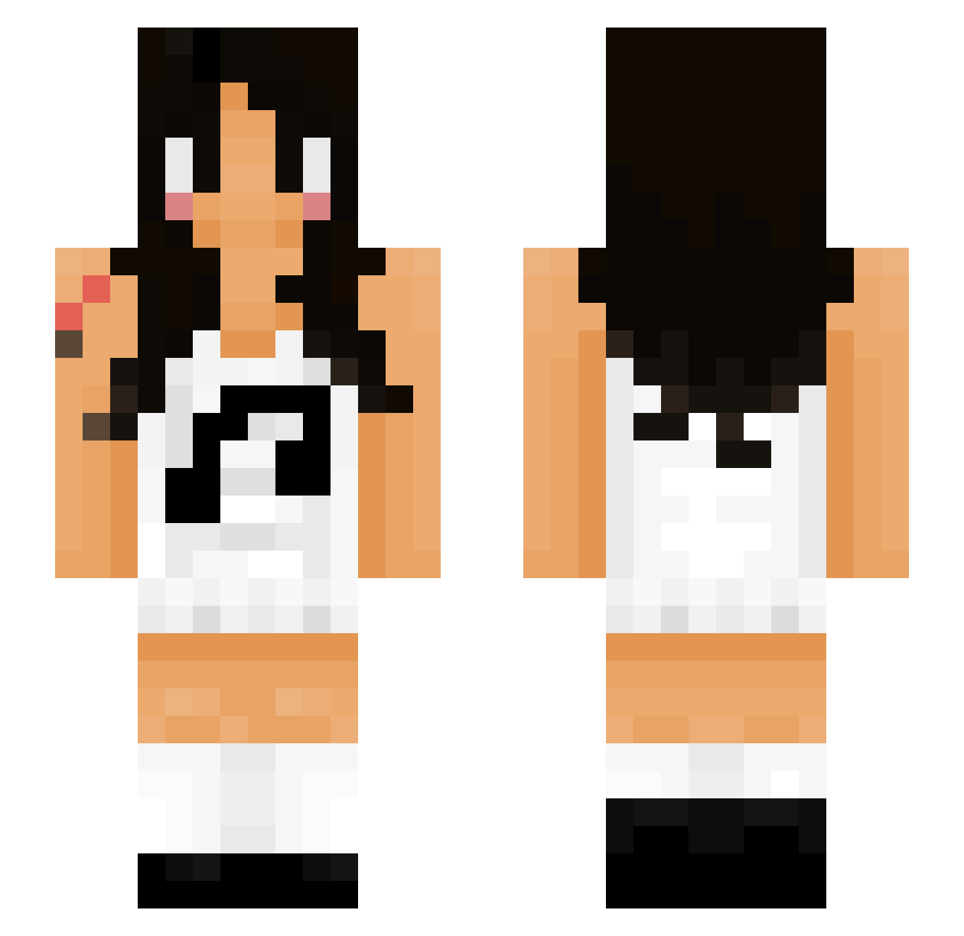 xtqzzz Minecraft skin, front and back view