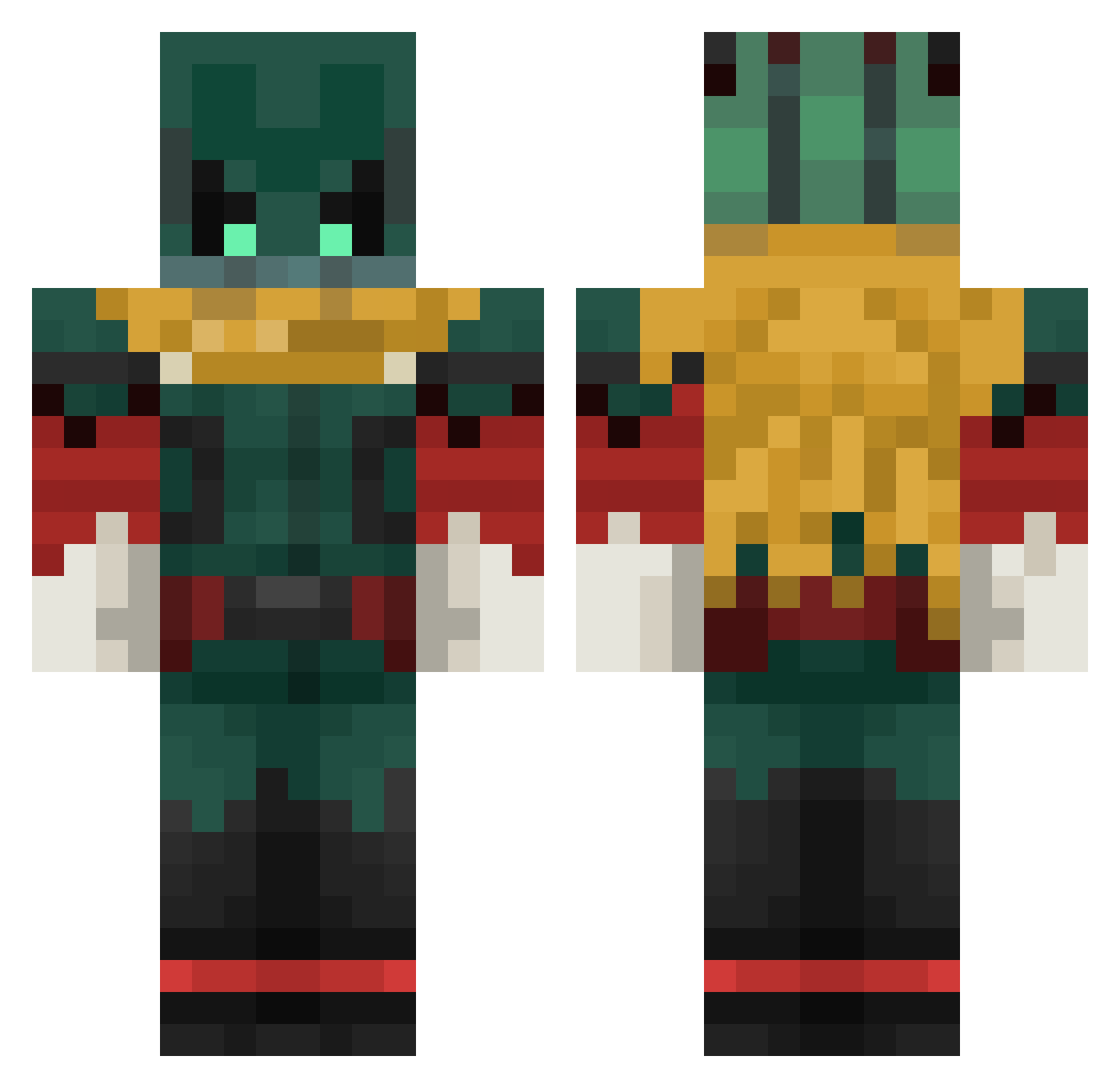 OHANA635 Minecraft skin, front and back view