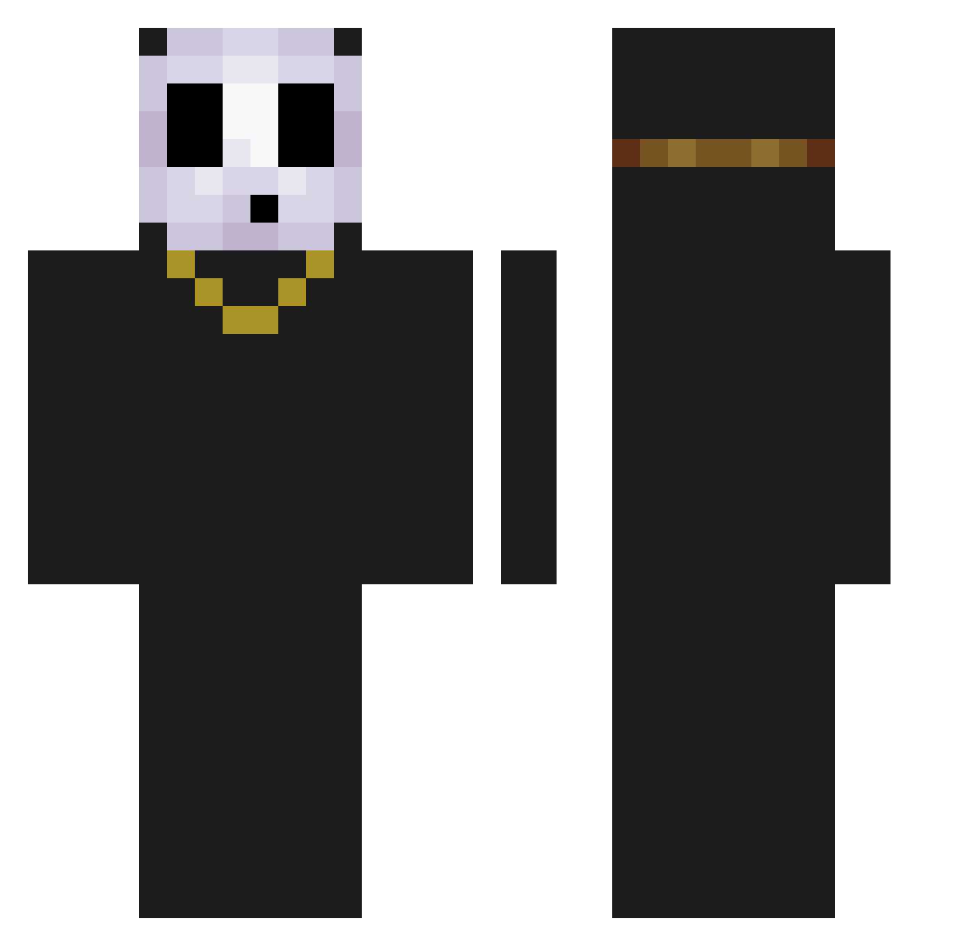 Trippy720 Minecraft skin, front and back view