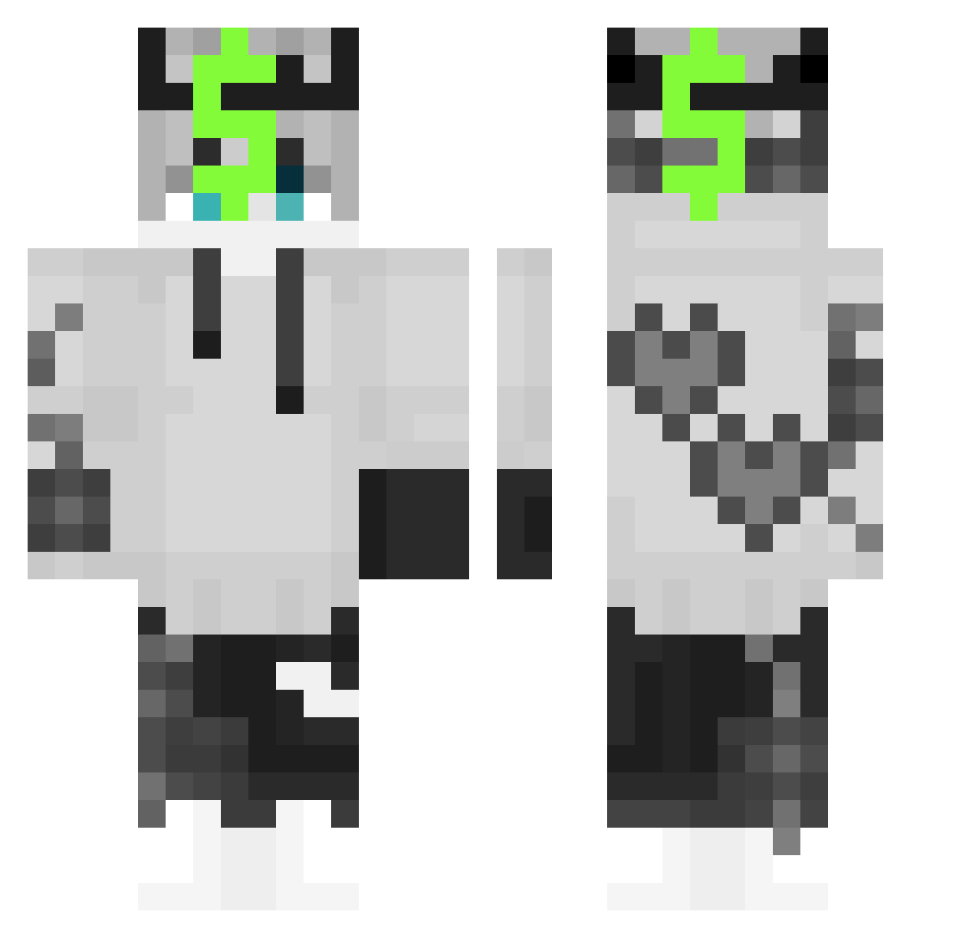 EchtGeldRyz Minecraft skin, front and back view