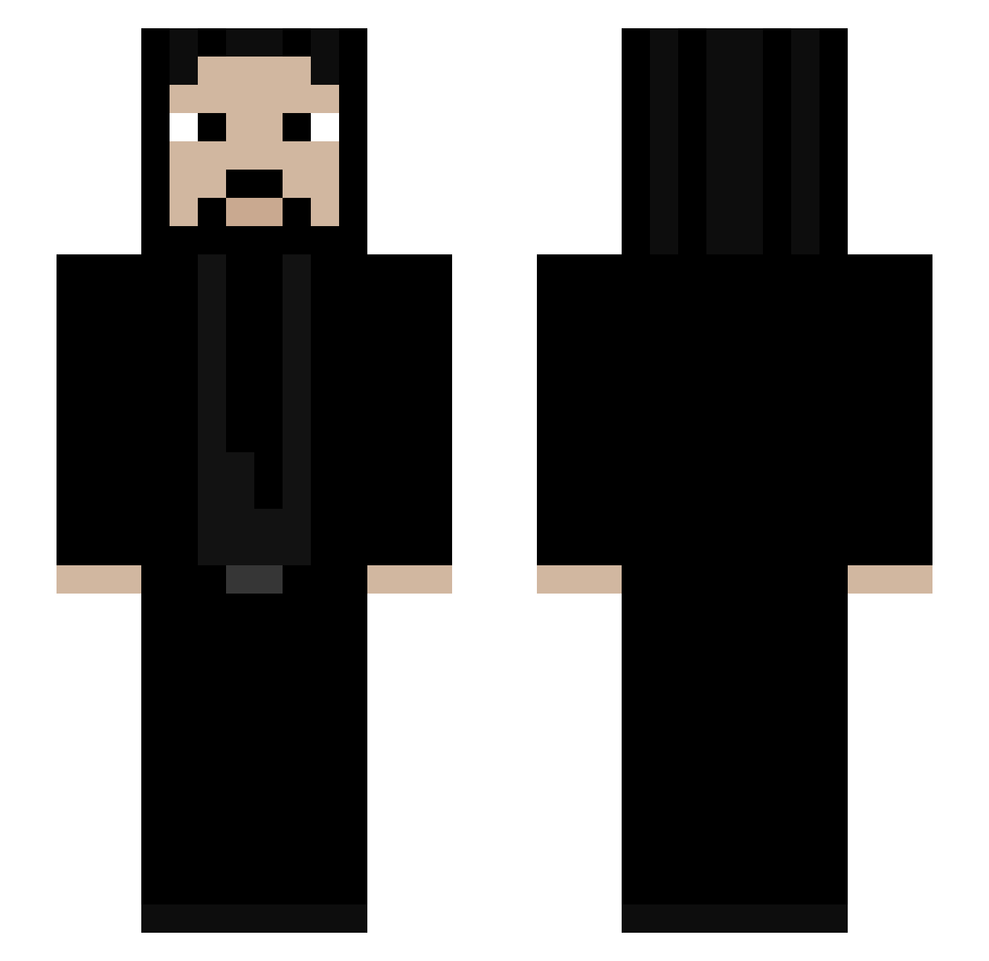 JonWixk Minecraft skin, front and back view