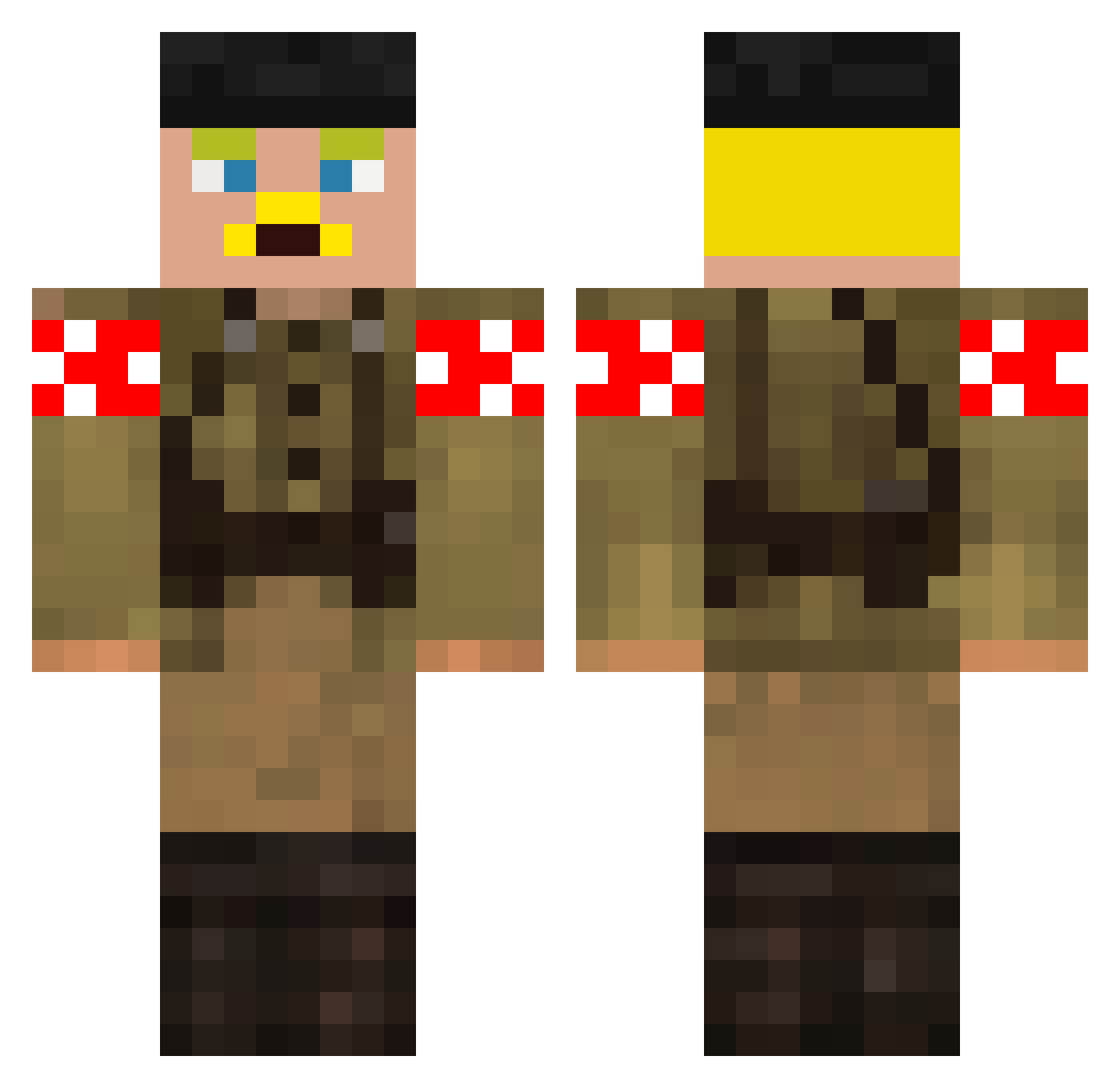 EDIZZ16 Minecraft skin, front and back view