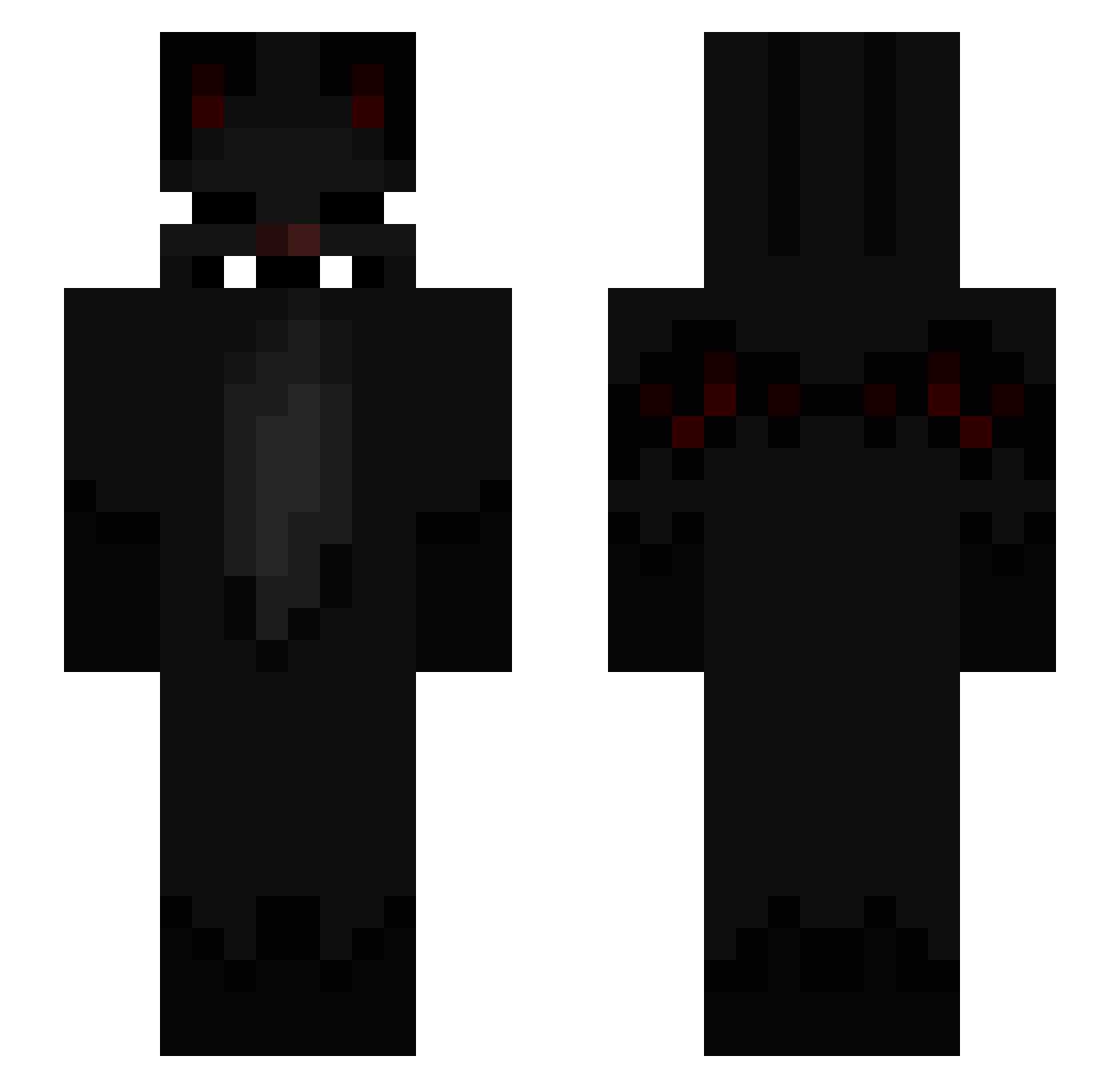 J3mee Minecraft skin, front and back view