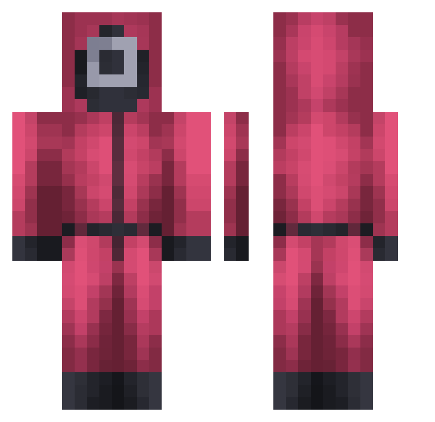 Tuoffy Minecraft skin, front and back view