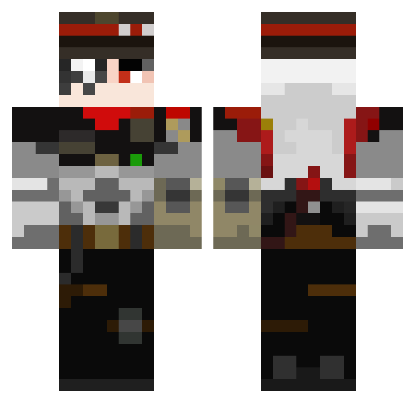 wizwardoe Minecraft skin, front and back view