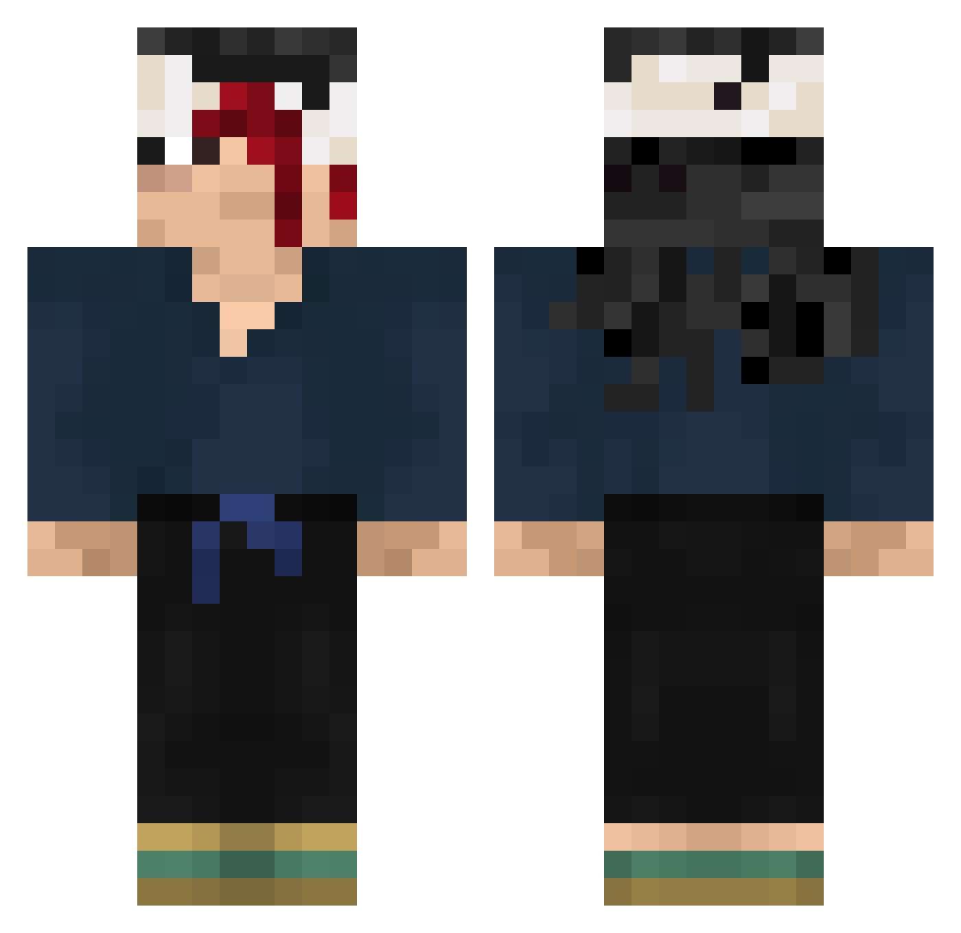 Ayrtonv0 Minecraft skin, front and back view