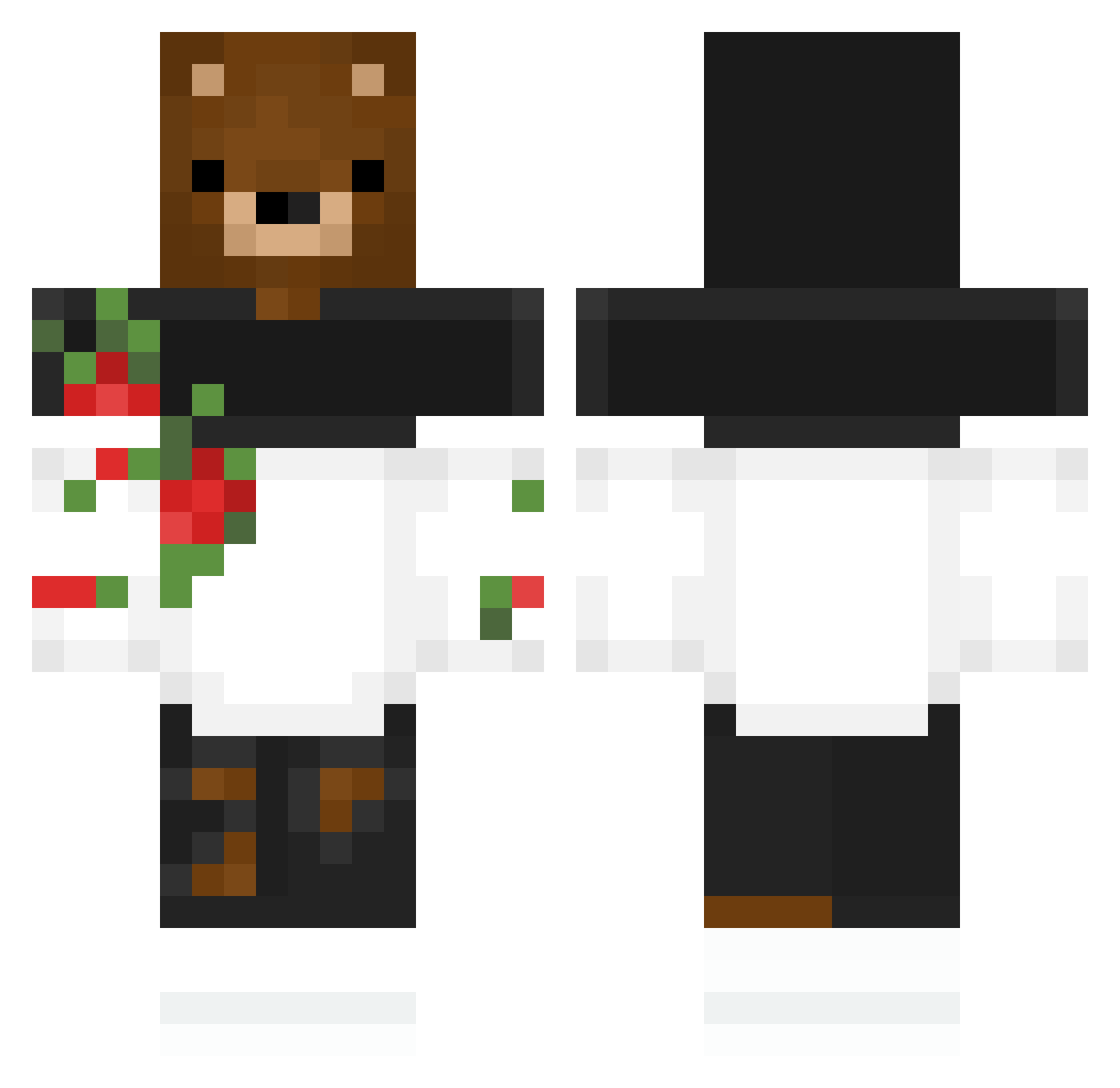 Ted_da_bear Minecraft skin, front and back view