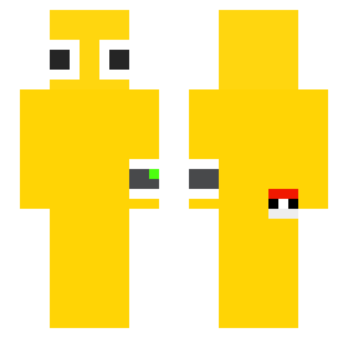 KyanK1p Minecraft skin, front and back view