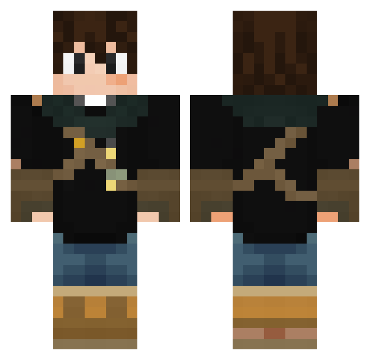 Dalxi Minecraft skin, front and back view