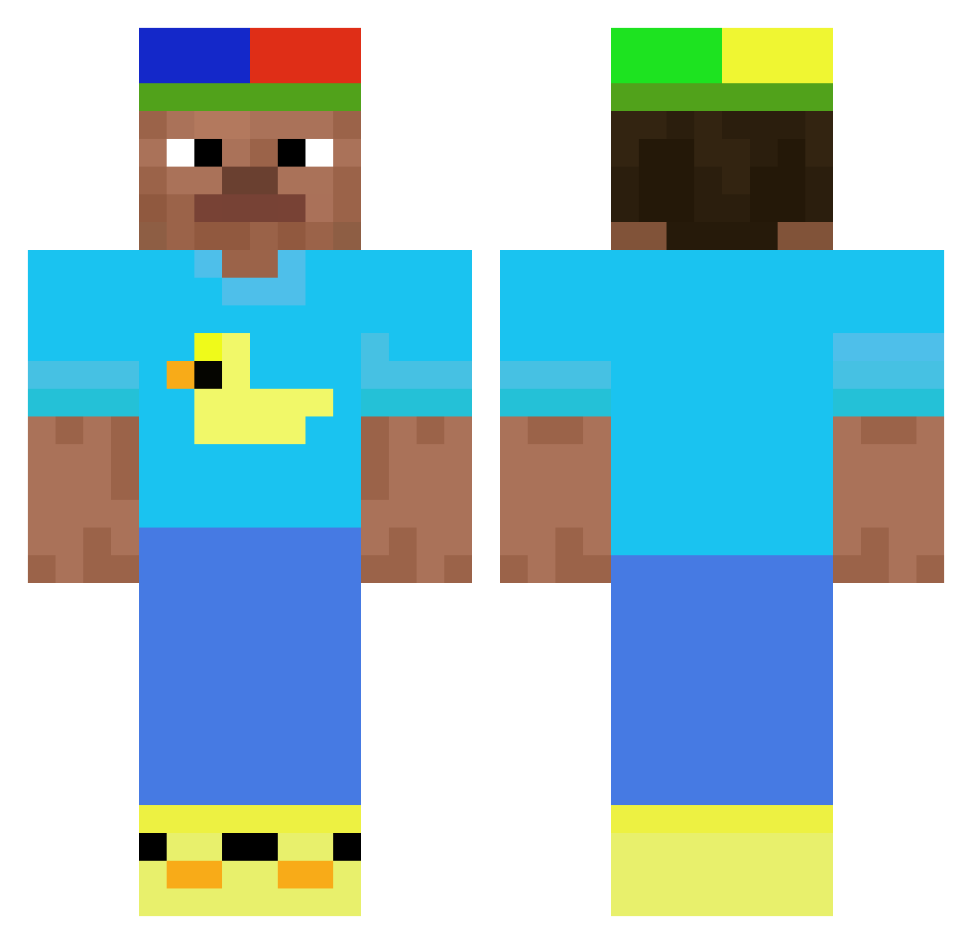 dvd34567 Minecraft skin, front and back view