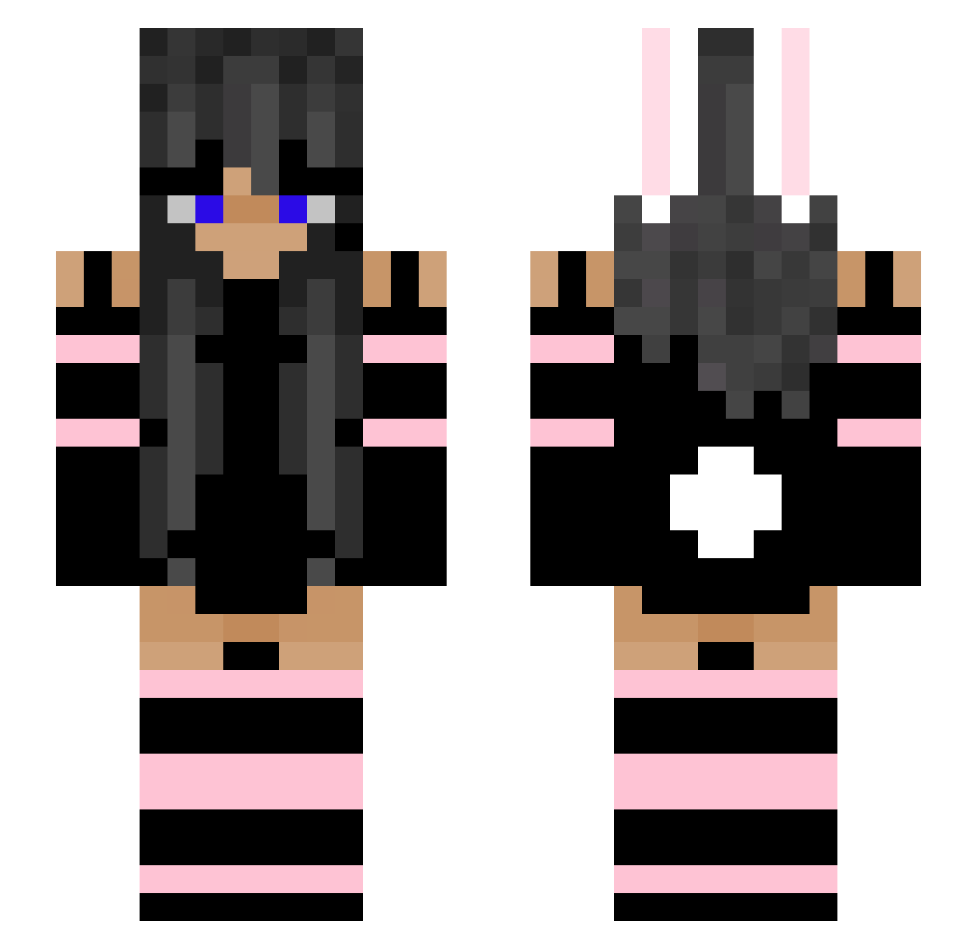 Dutchscavenger Minecraft skin, front and back view