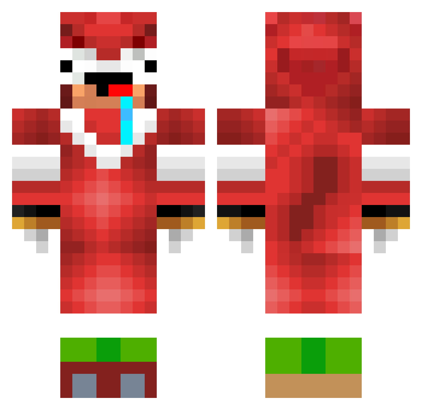 ClrsXXL Minecraft skin, front and back view