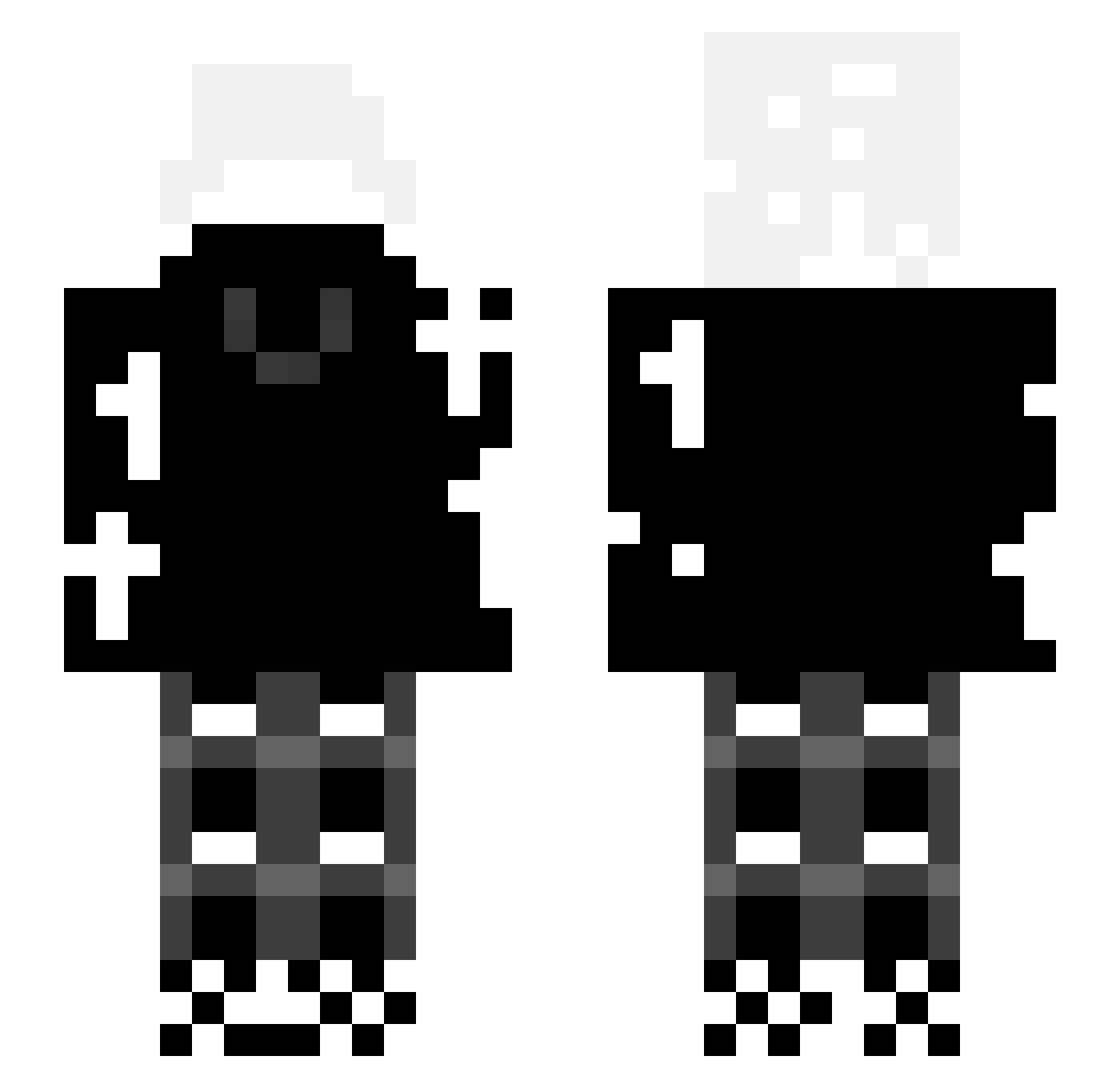 Goshakula Minecraft skin, front and back view