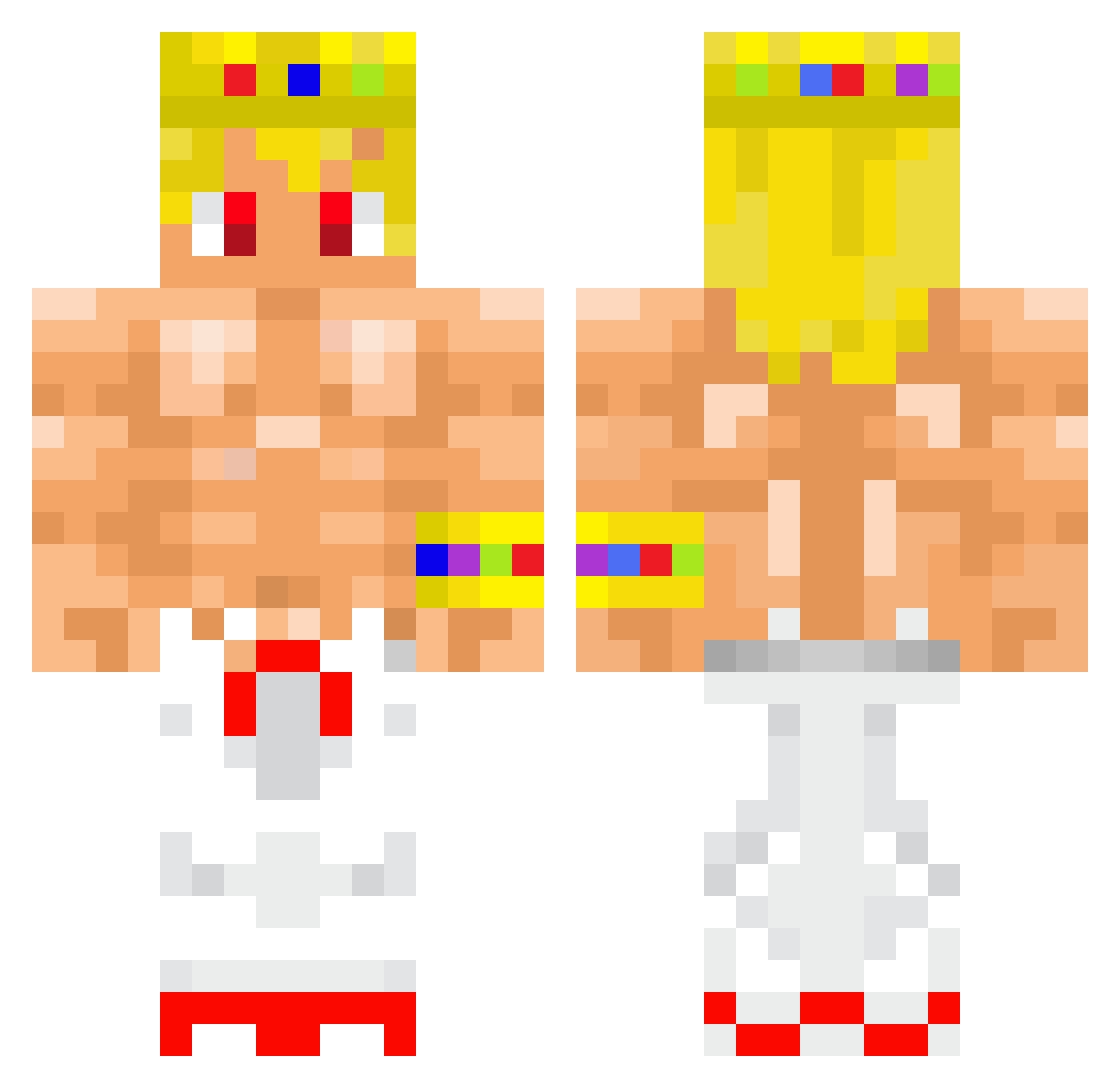 JoeJoe2005 Minecraft skin, front and back view