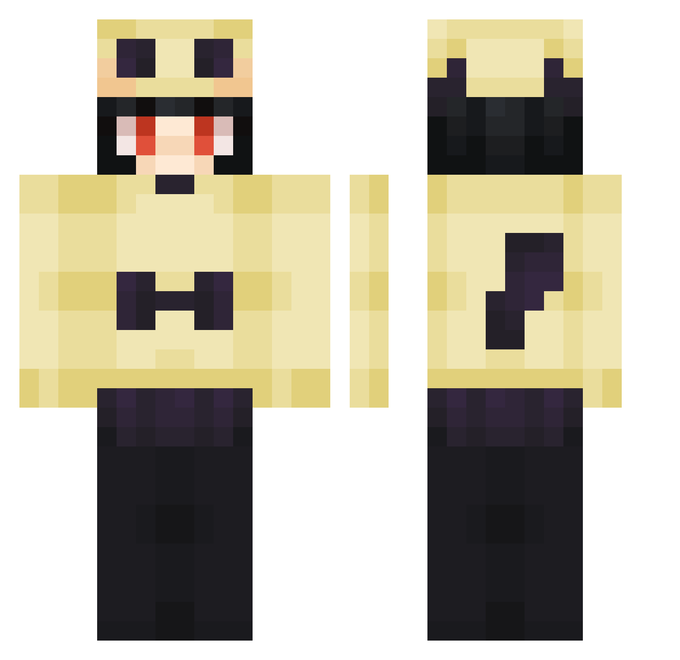 BabyDogUwU Minecraft skin, front and back view
