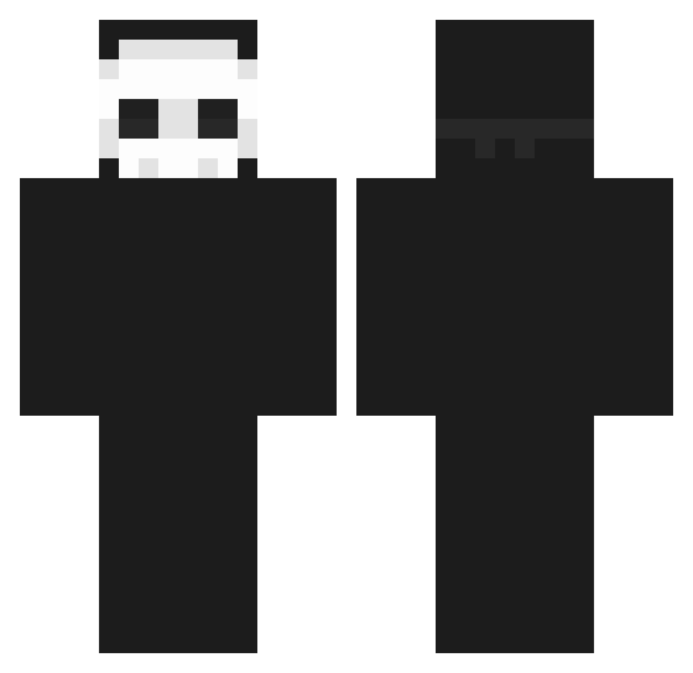 NutroEz Minecraft skin, front and back view