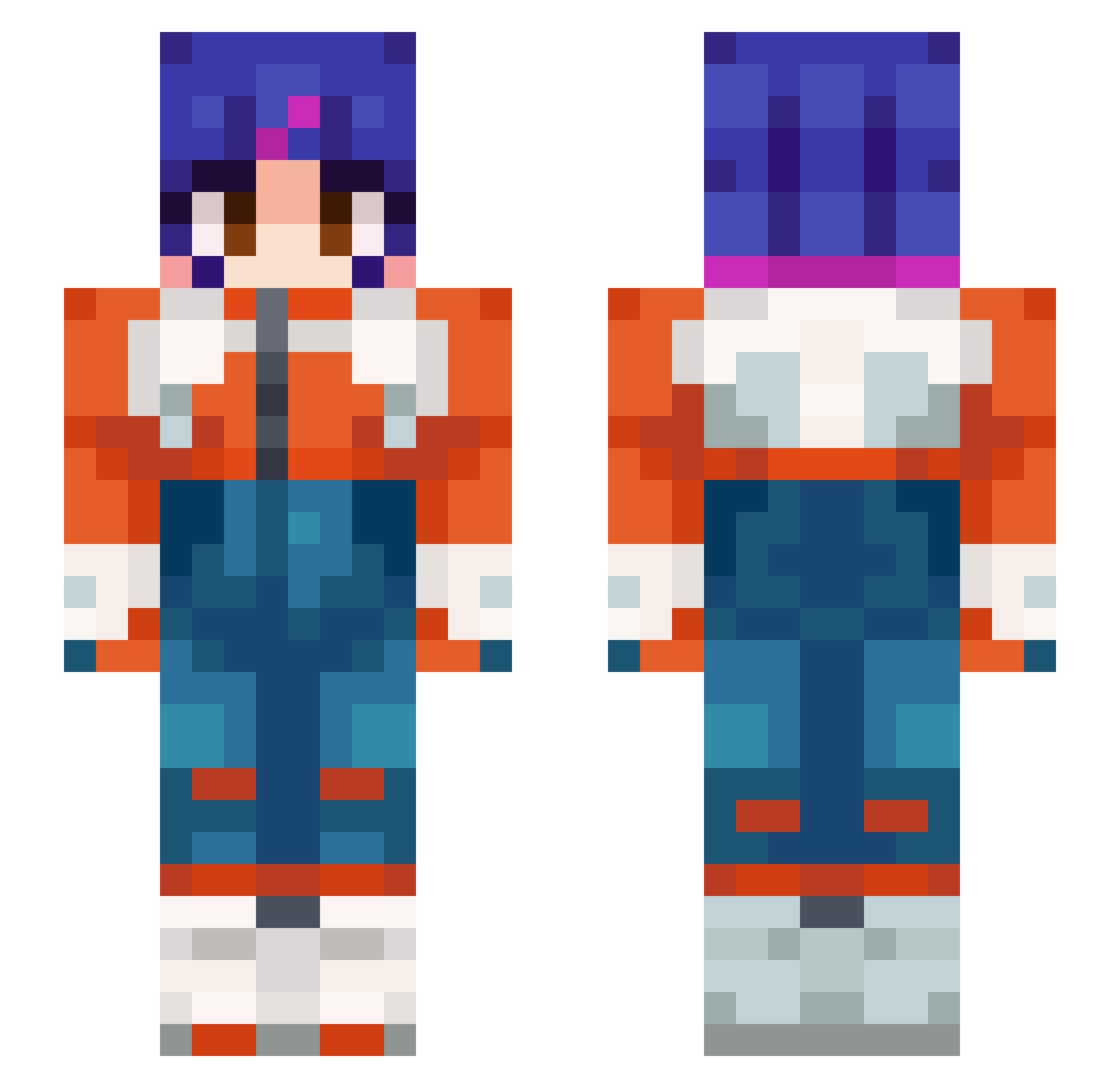 eolindas Minecraft skin, front and back view