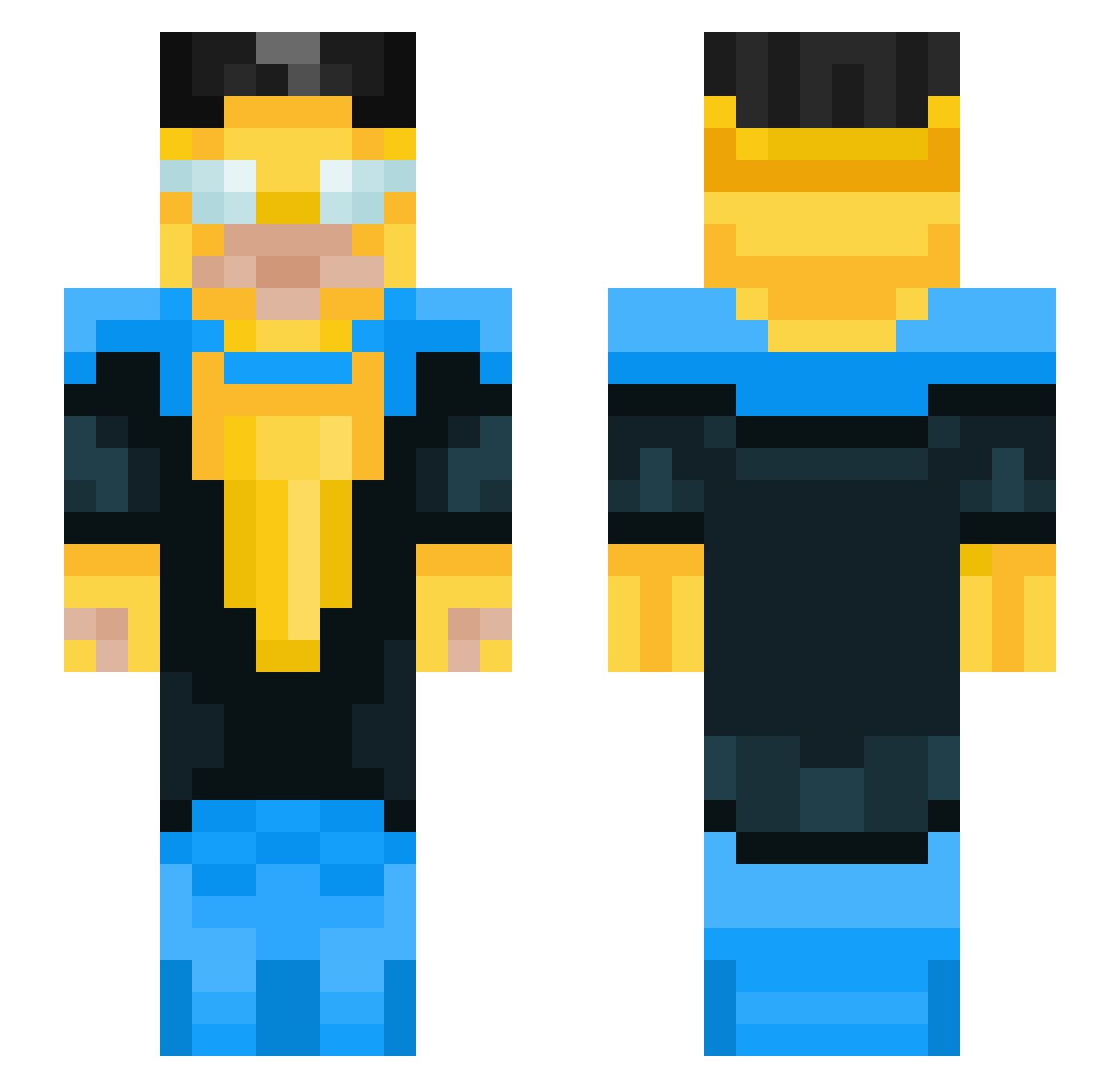 quietdavid Minecraft skin, front and back view