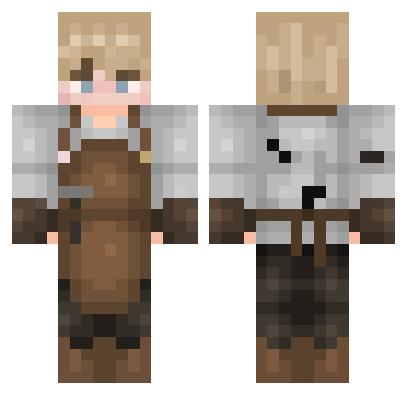 1nain_posteur Minecraft skin, front and back view