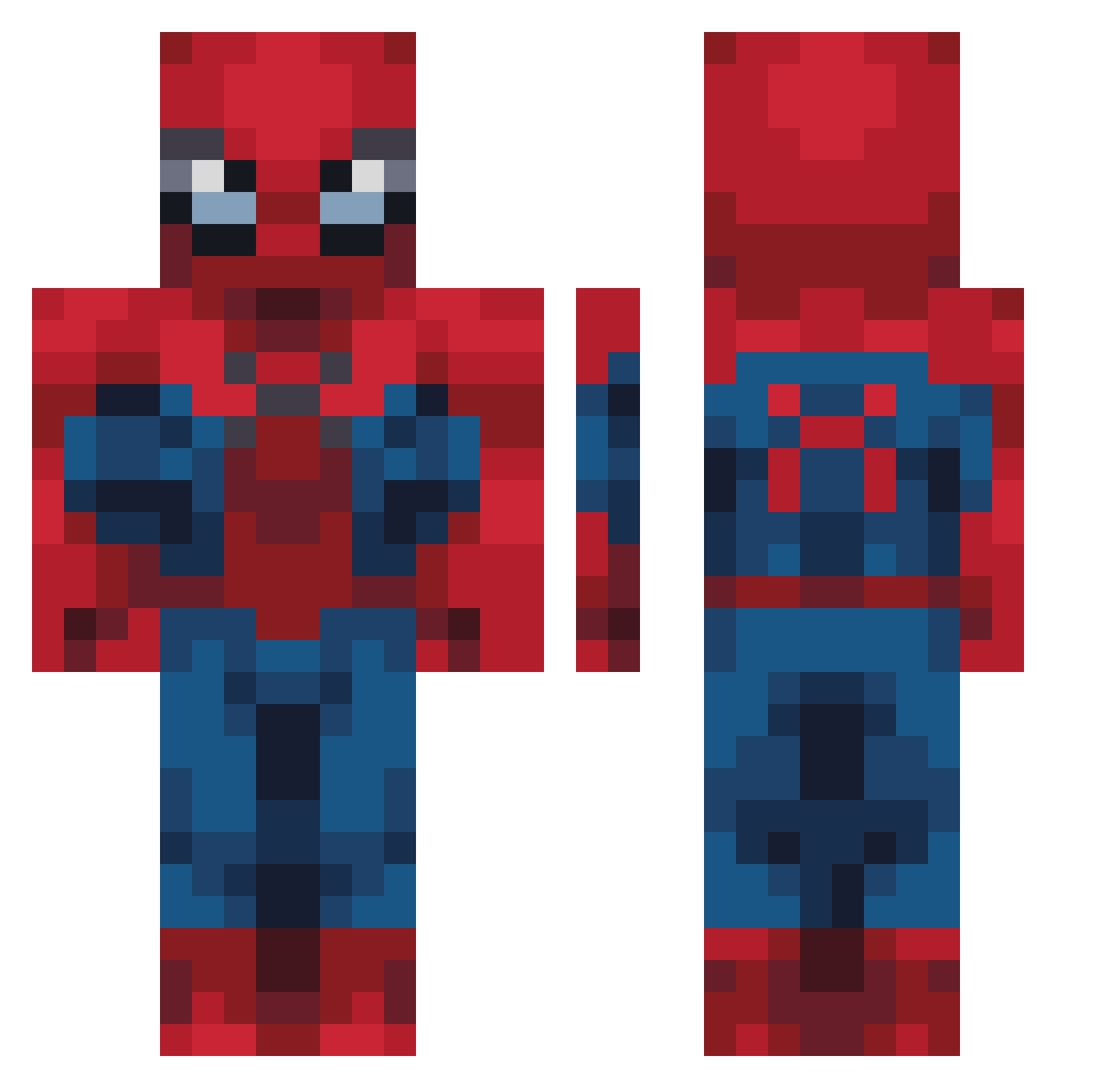 Sam_PlayzMc Minecraft skin, front and back view
