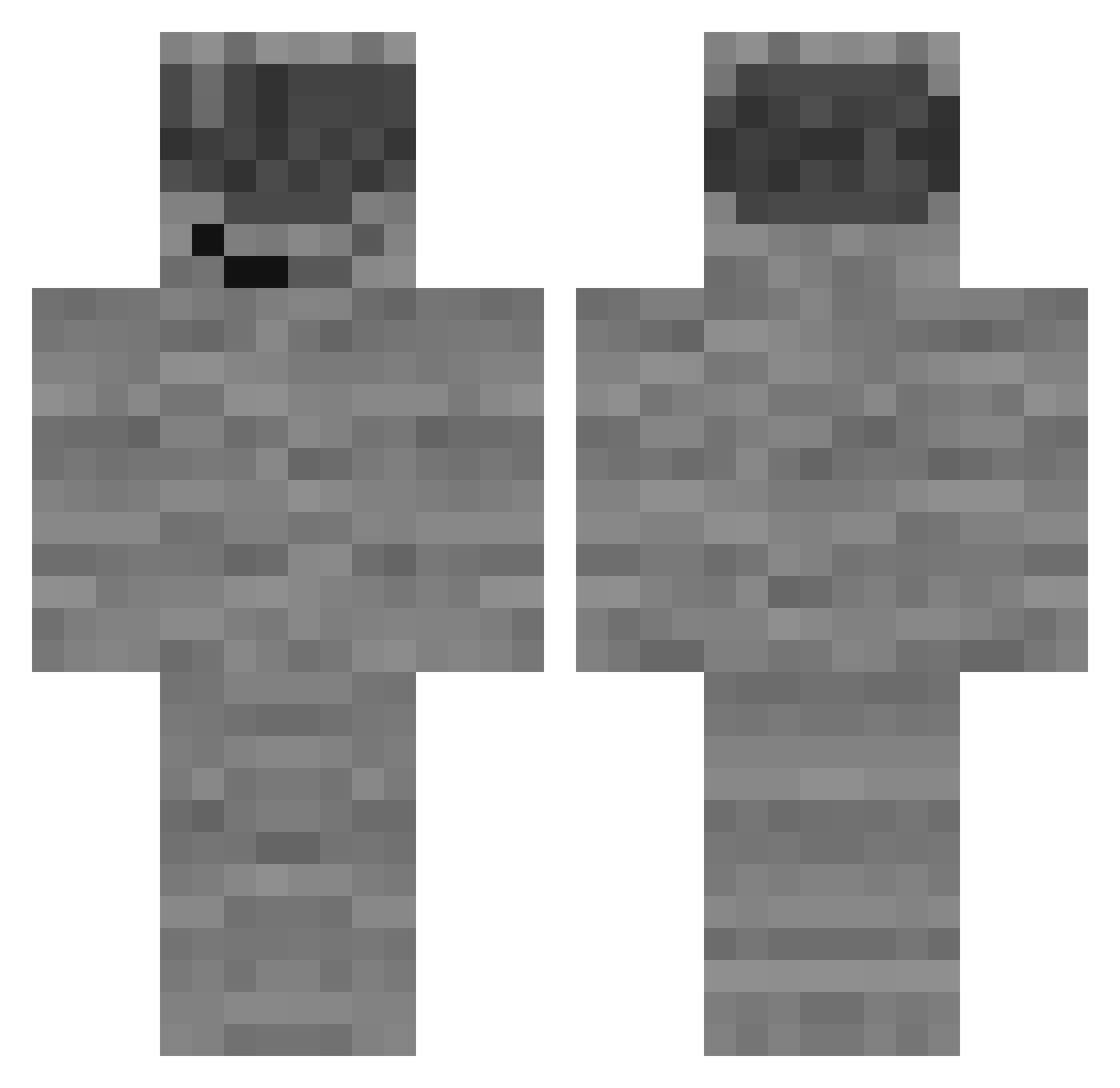 xanyqe Minecraft skin, front and back view