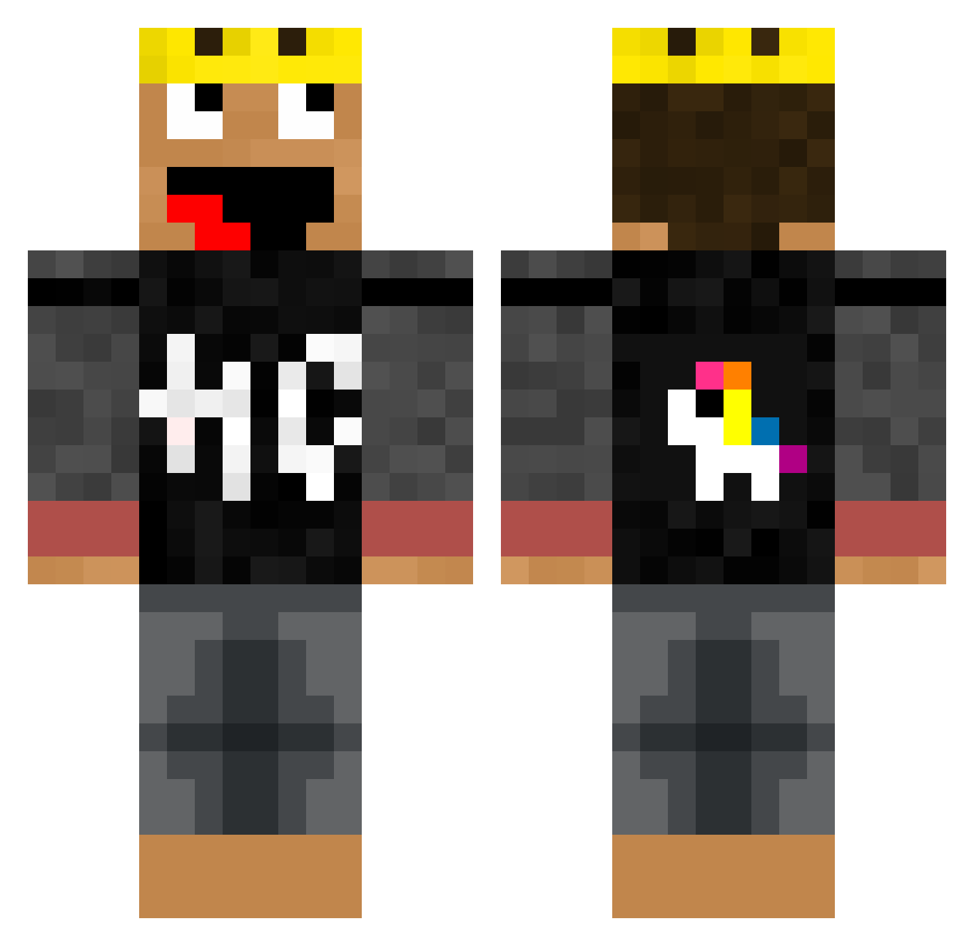 HASA_DNKU Minecraft skin, front and back view