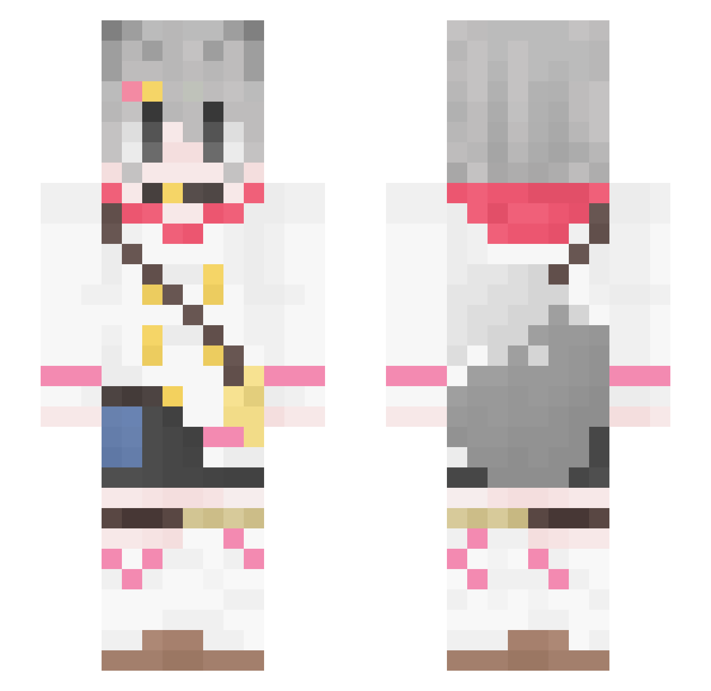 gouwa Minecraft skin, front and back view